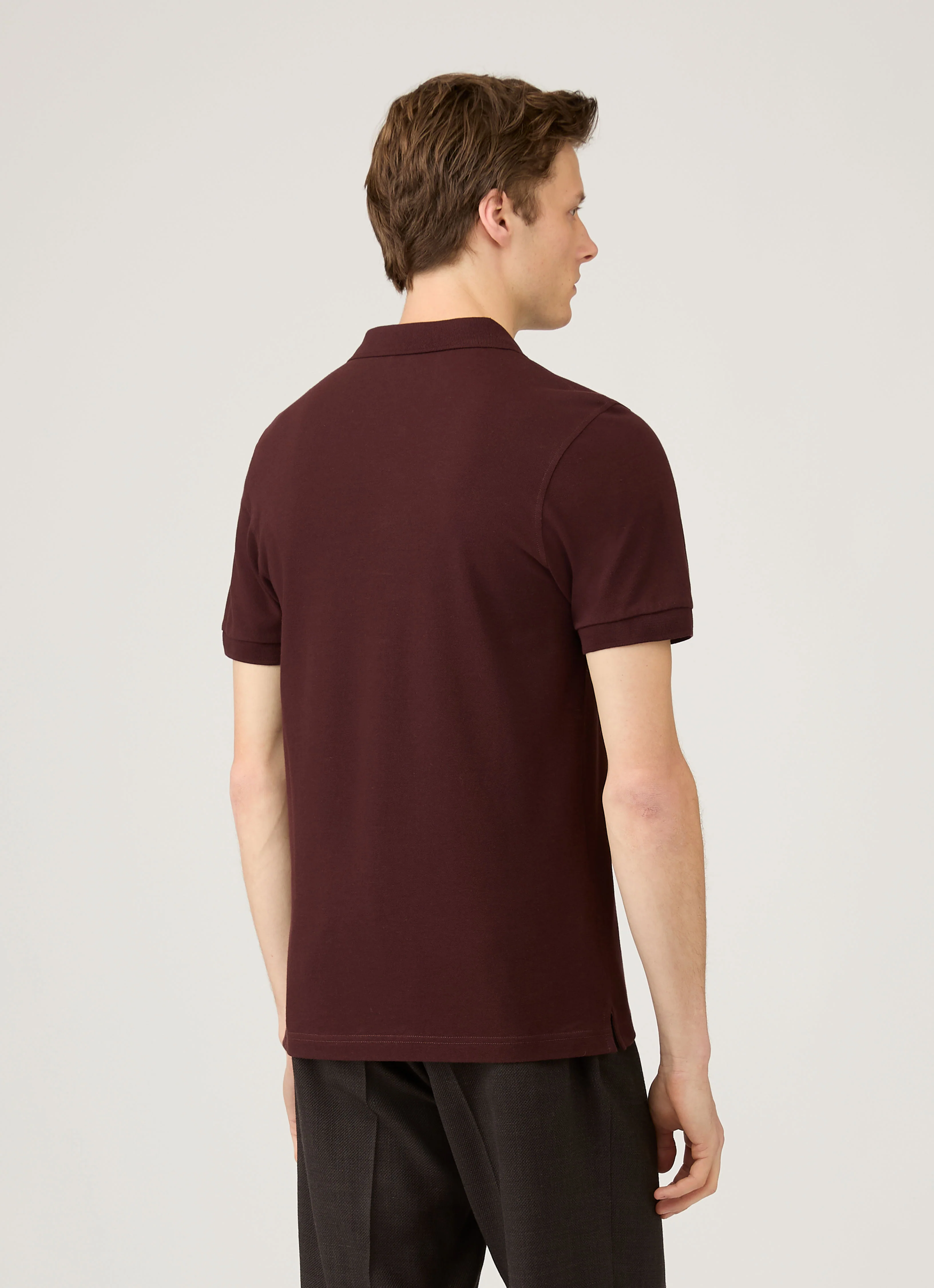 Men's Piqué Polo Shirt in Bakelite - Image 5