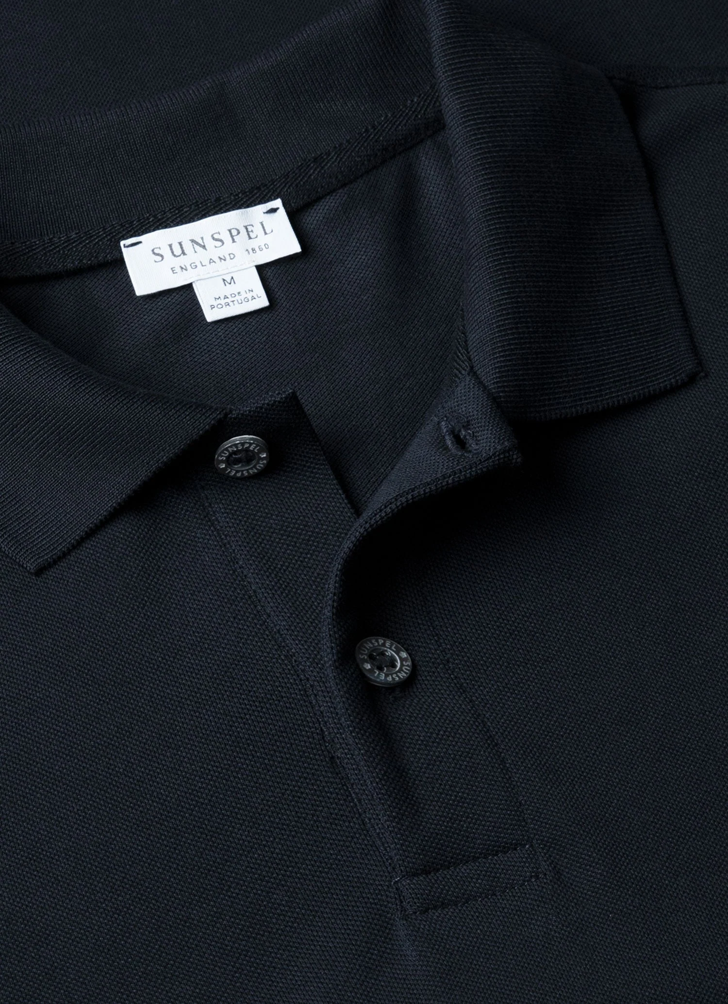 Men's Piqué Polo Shirt in Midnight Navy - Image 4
