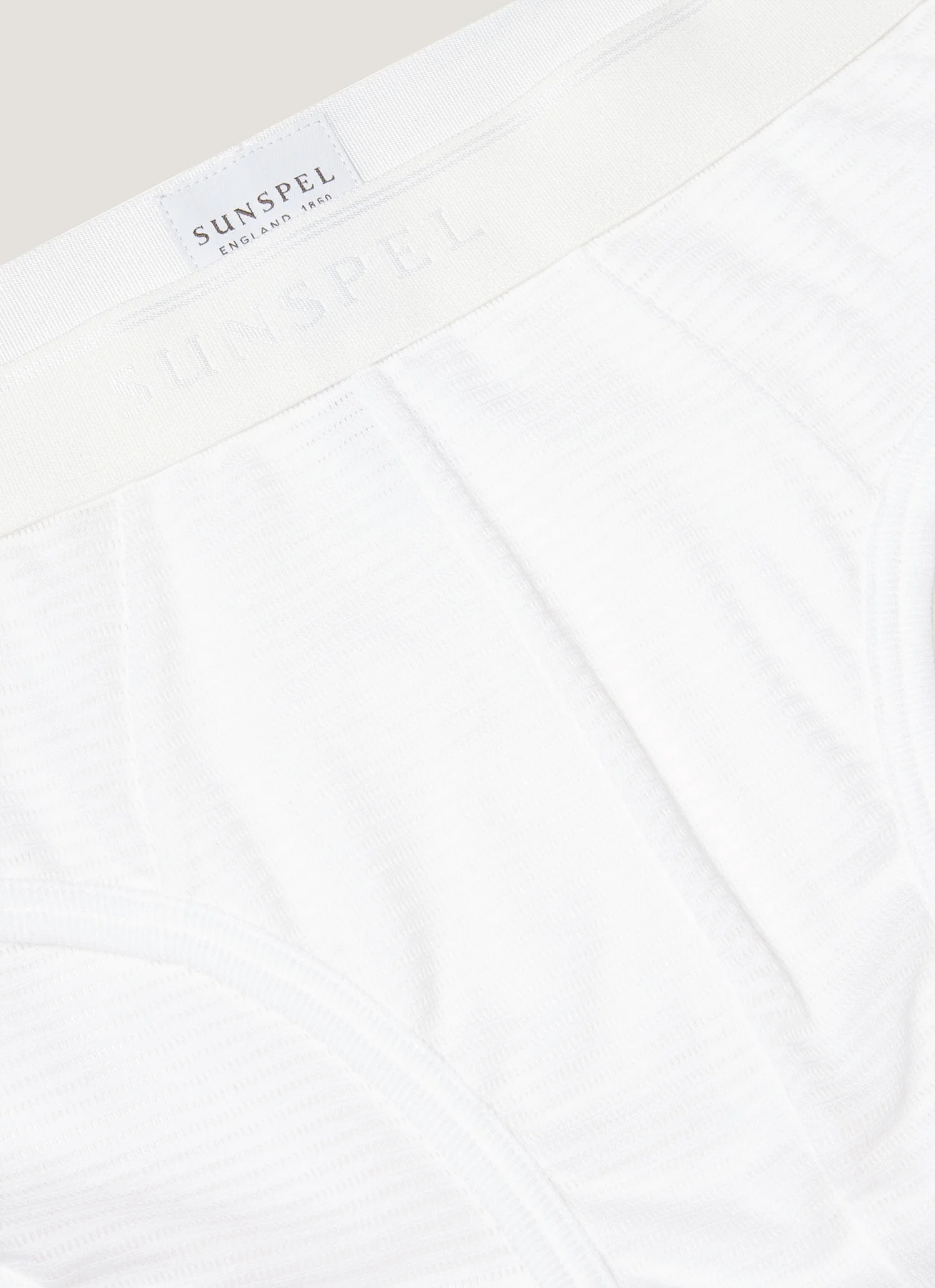Men's Cellular Cotton Briefs in White - Image 4
