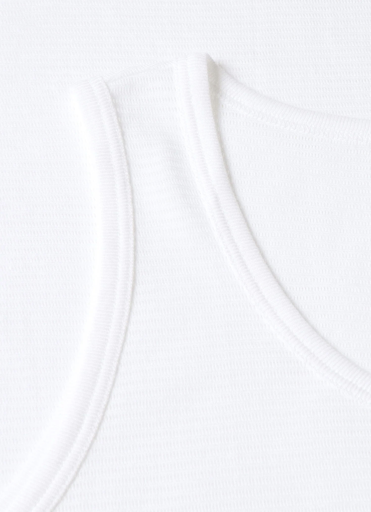 Men's Cellular Cotton Underwear Vest in White - Image 4