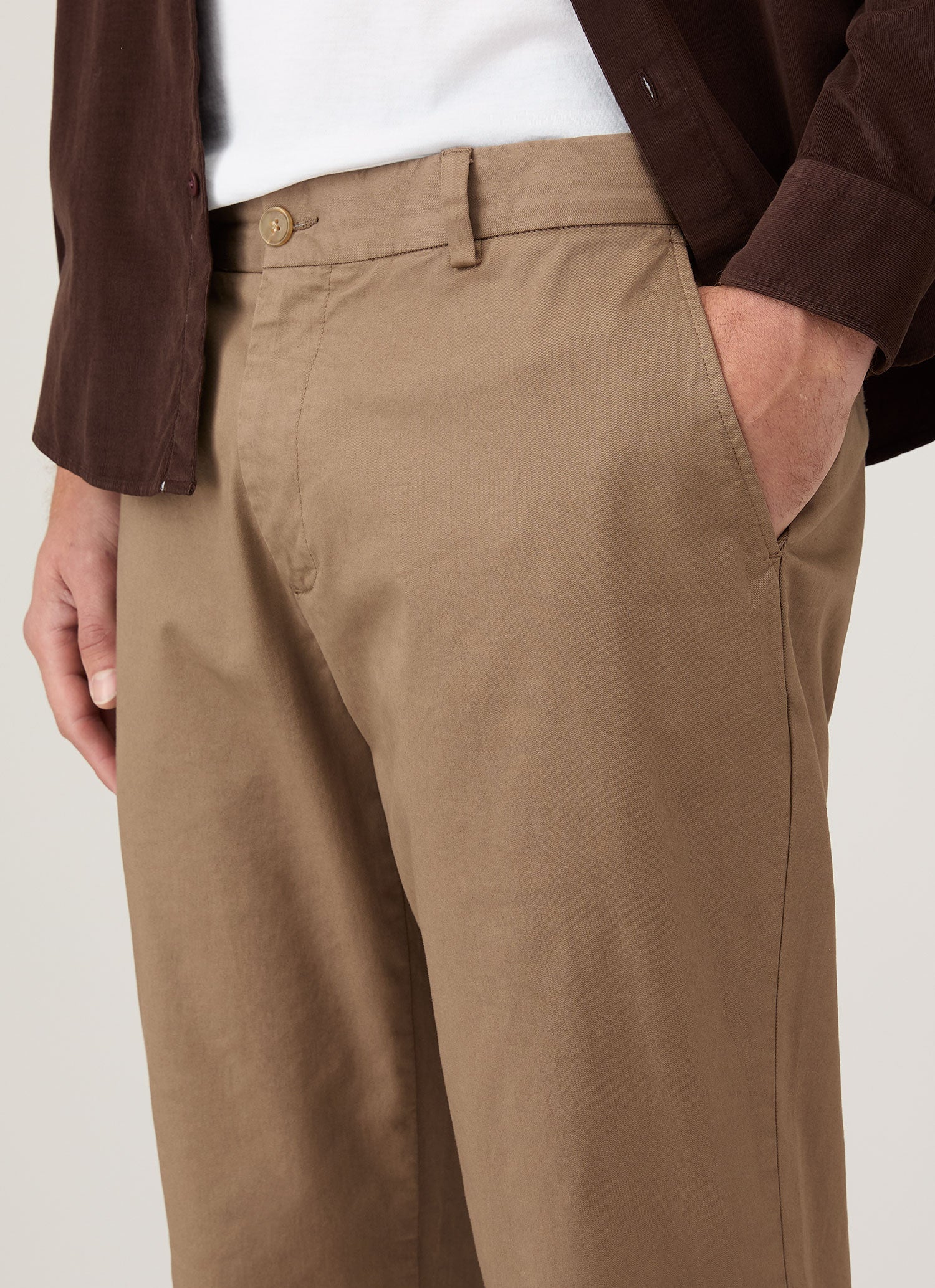 Men's Regular Fit Chino in Dark Stone - Image 6