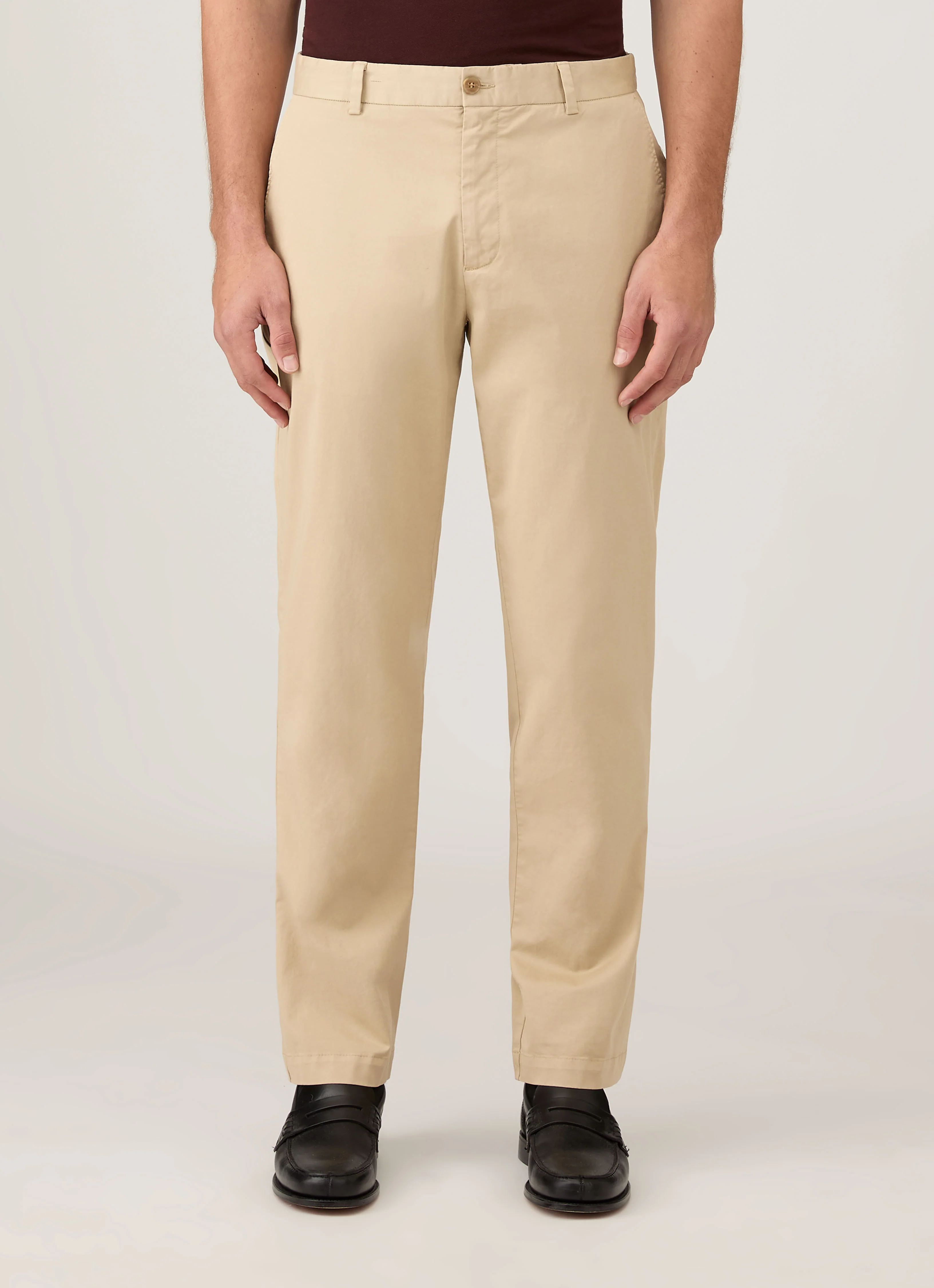 Men's Regular Fit Chino in Light Stone - Image 2