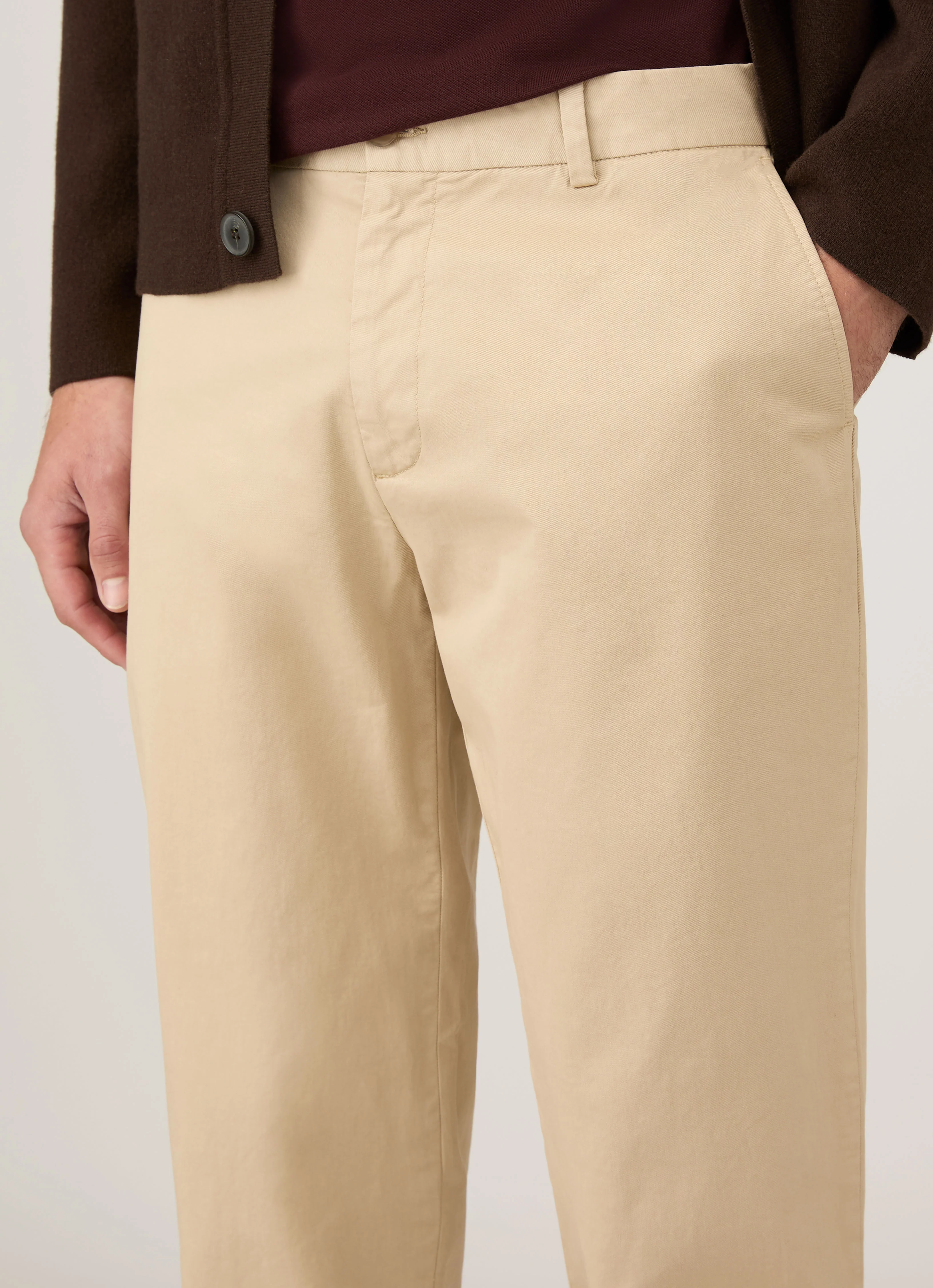 Men's Regular Fit Chino in Light Stone - Image 6