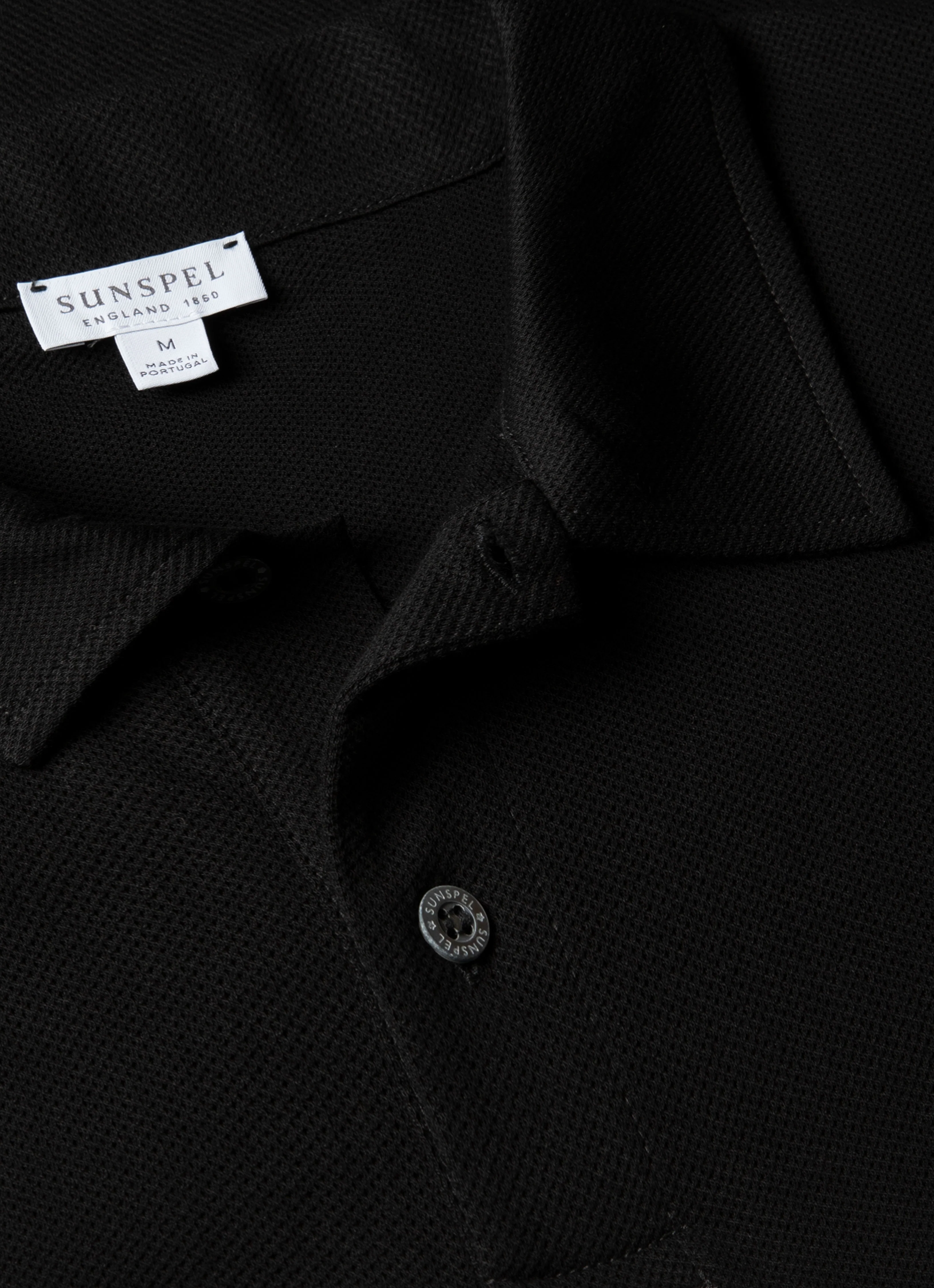Men's Regular Fit Riviera Polo Shirt in Black - Image 4