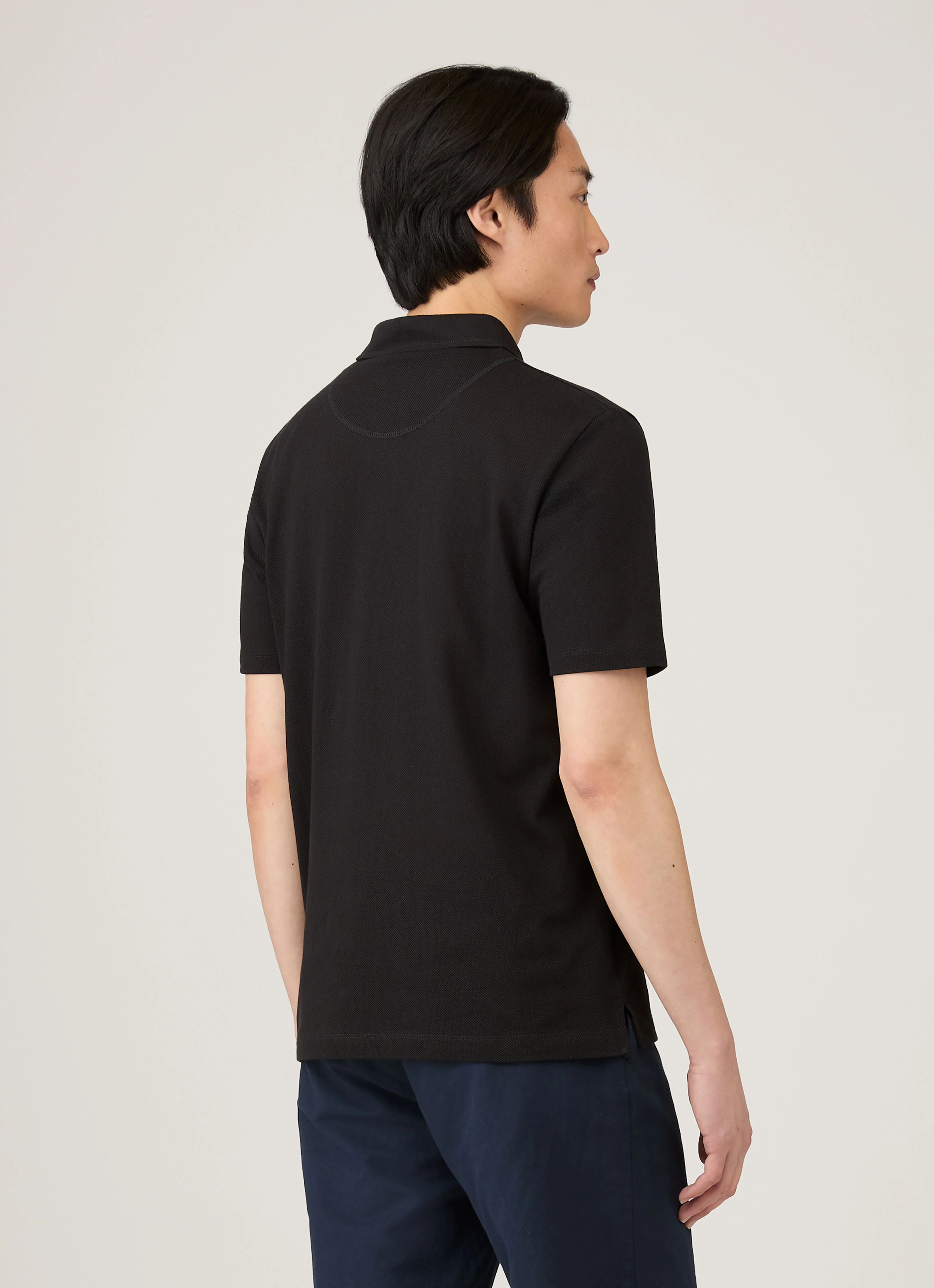 Men's Regular Fit Riviera Polo Shirt in Black - Image 5