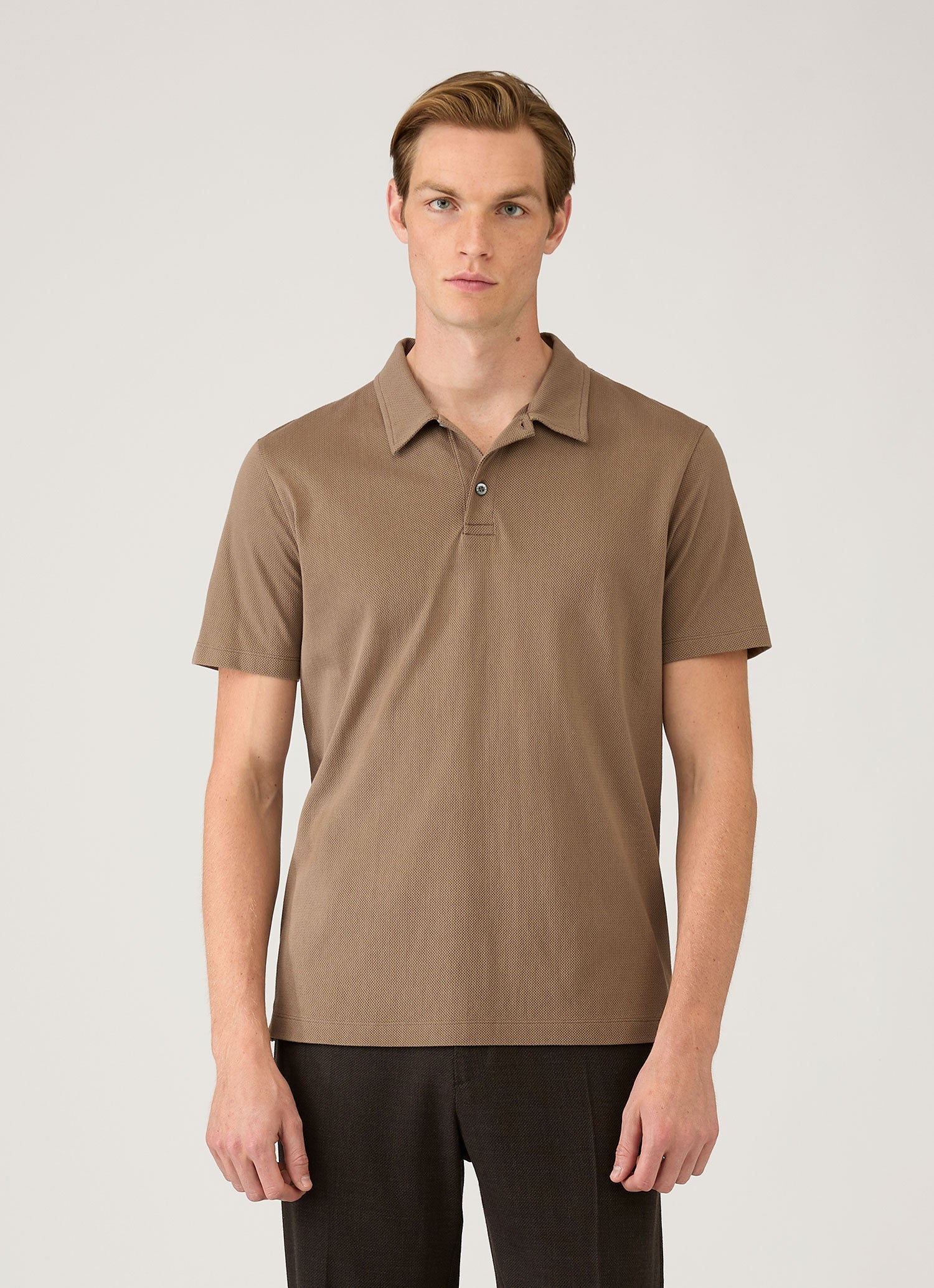 Men's Regular Fit Riviera Polo Shirt in Dark Cedar - Image 2