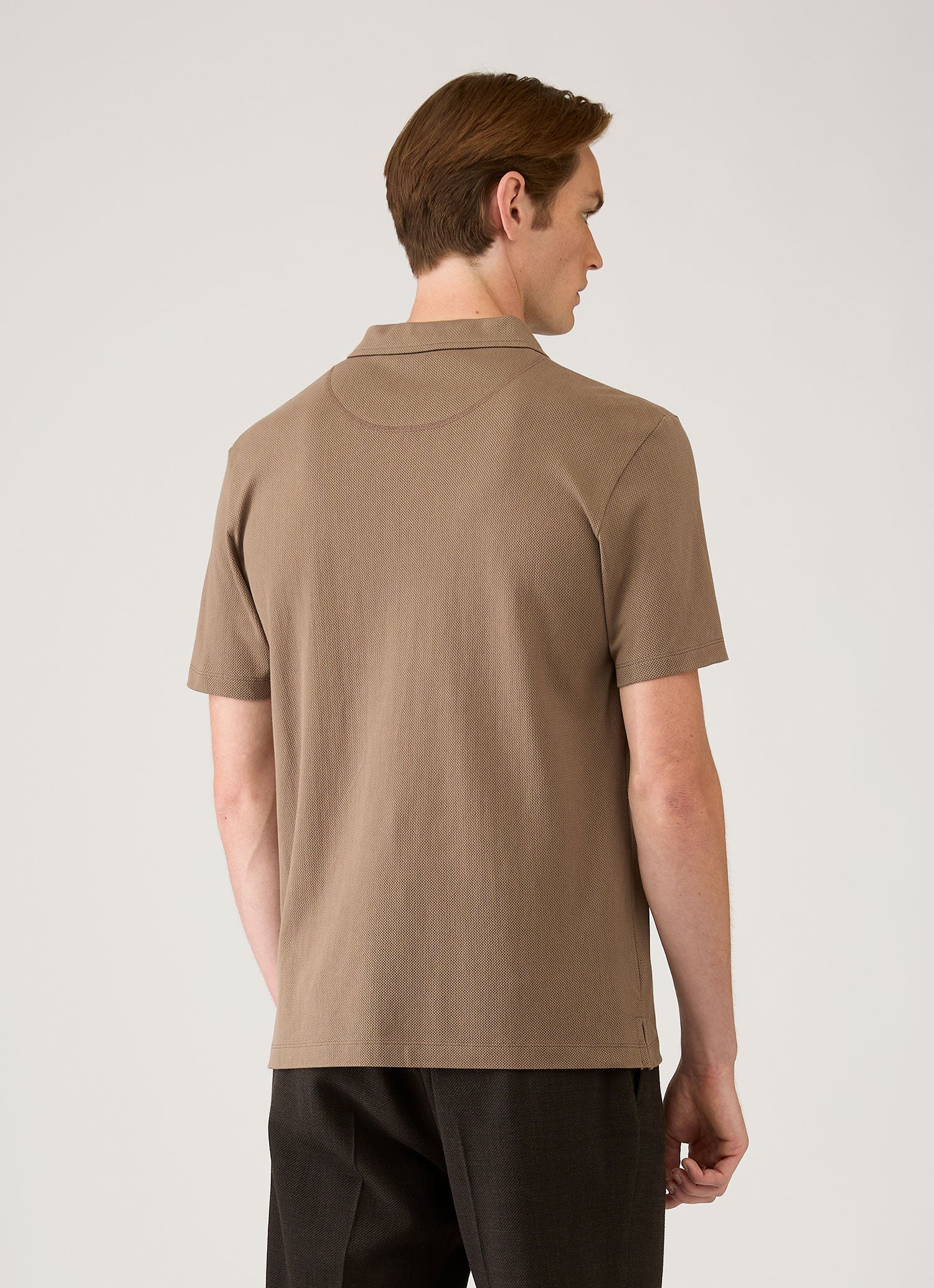 Men's Regular Fit Riviera Polo Shirt in Dark Cedar - Image 5