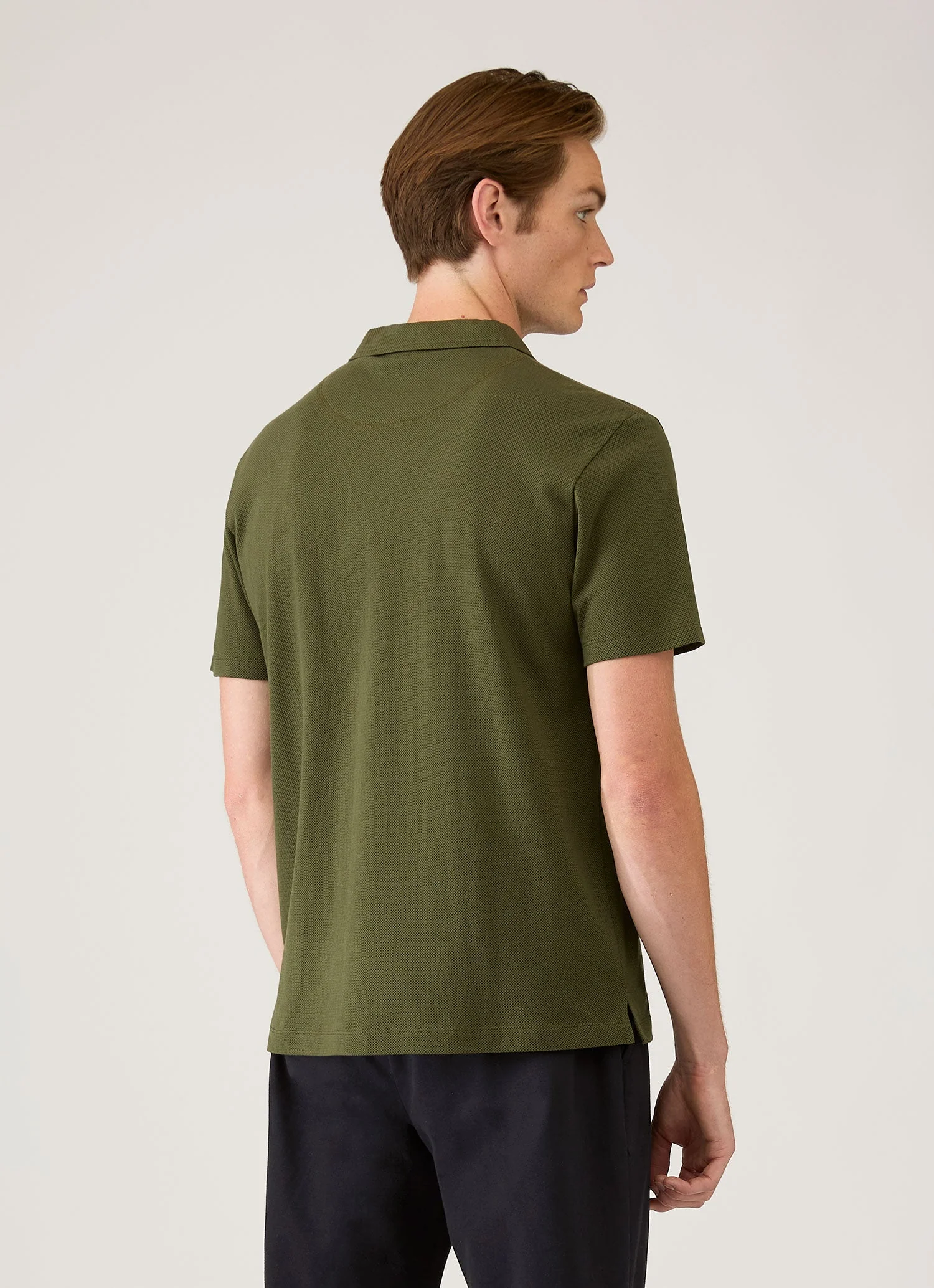Men's Regular Fit Riviera Polo Shirt in Deep Olive - Image 5