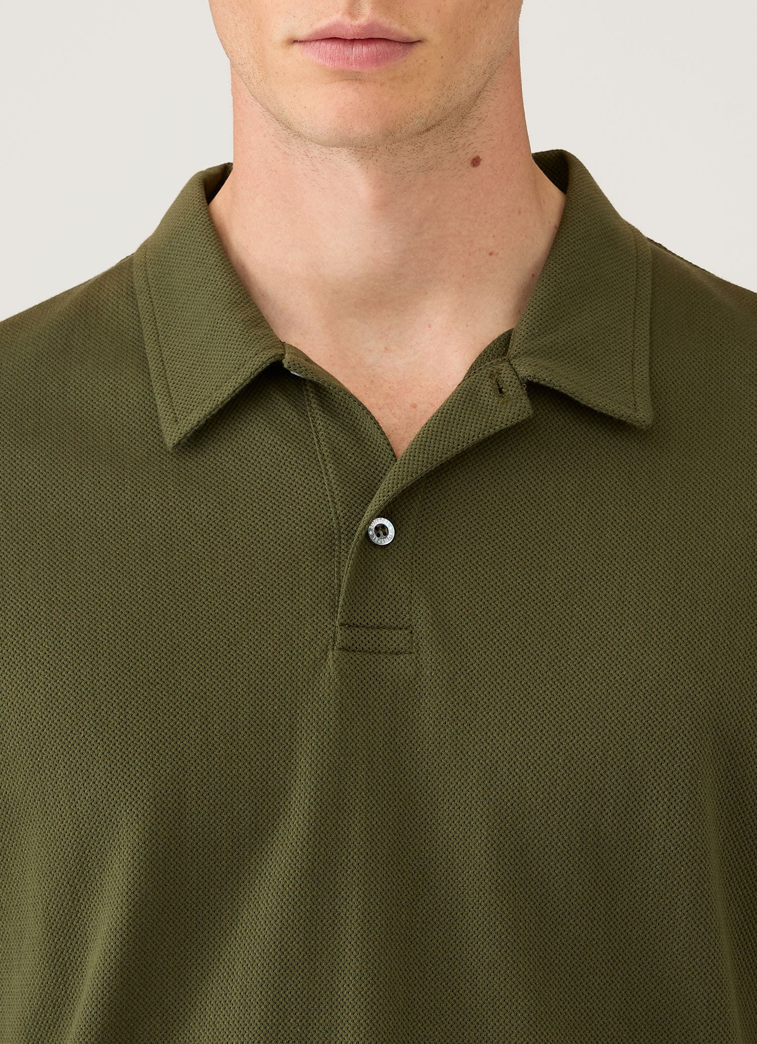 Men's Regular Fit Riviera Polo Shirt in Deep Olive - Image 6