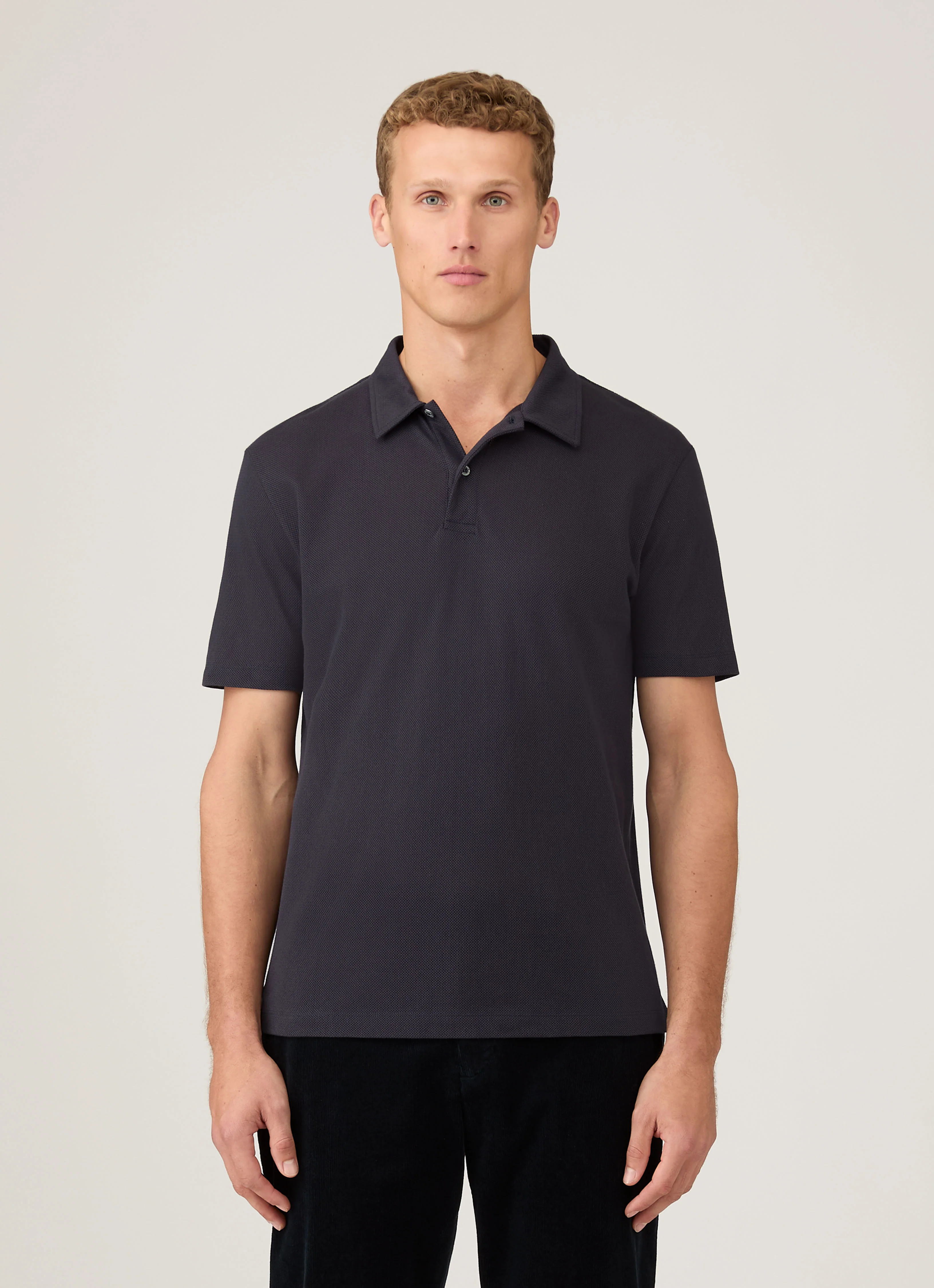 Men's Regular Fit Riviera Polo Shirt in Navy - Image 2