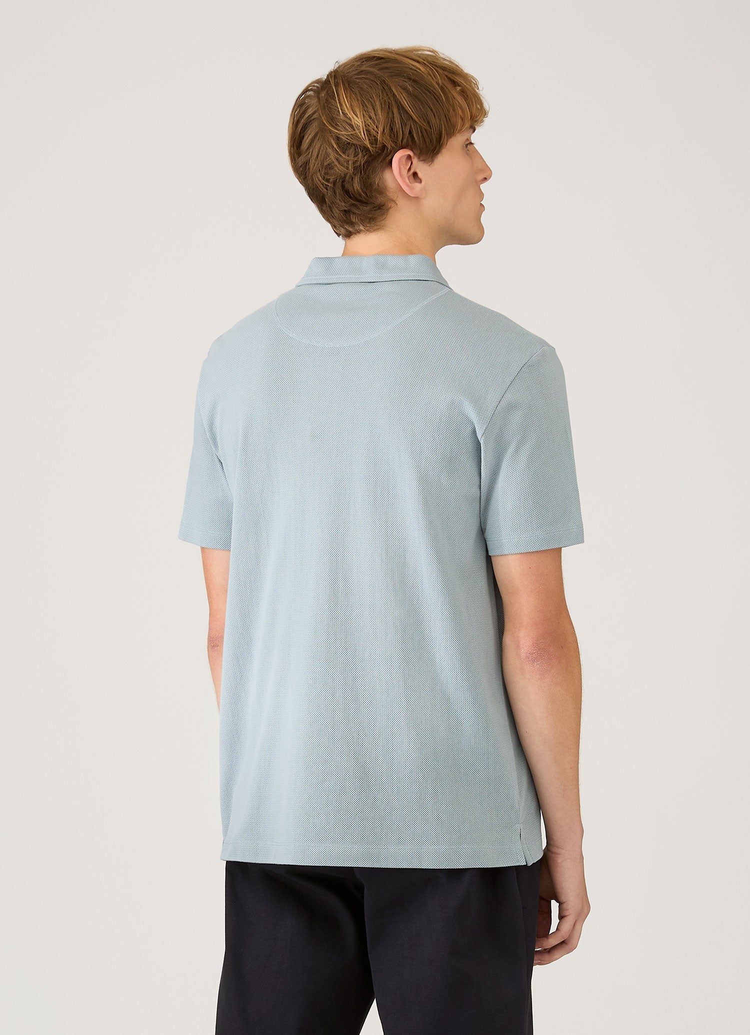 Men's Regular Fit Riviera Polo Shirt in Stone Blue - Image 5