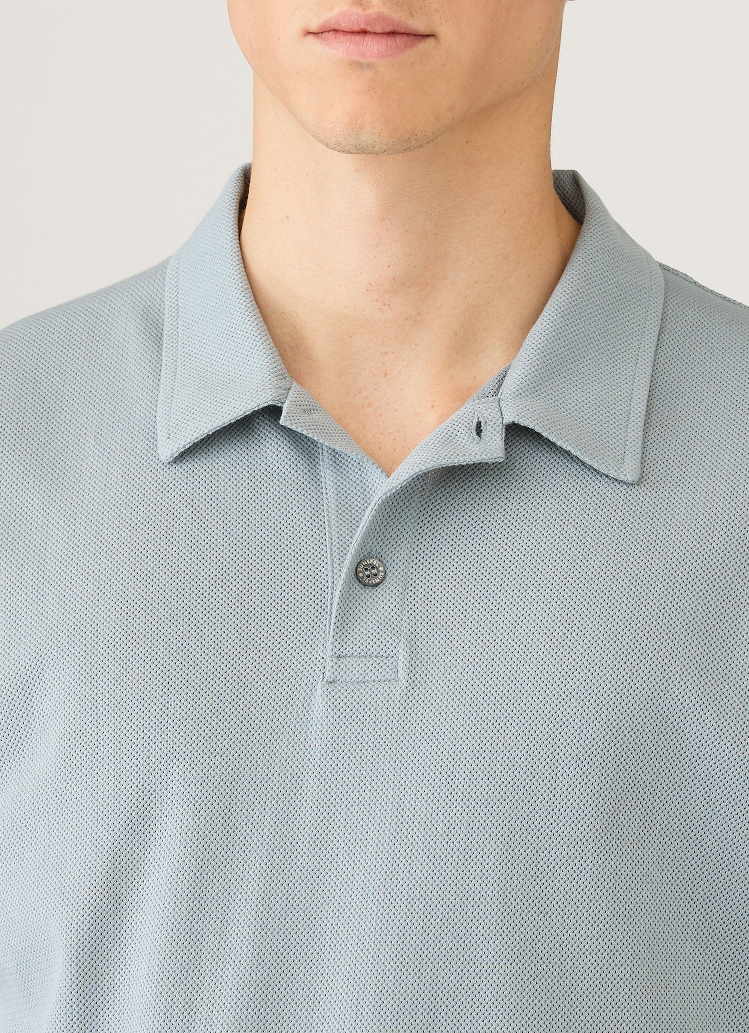 Men's Regular Fit Riviera Polo Shirt in Stone Blue - Image 6