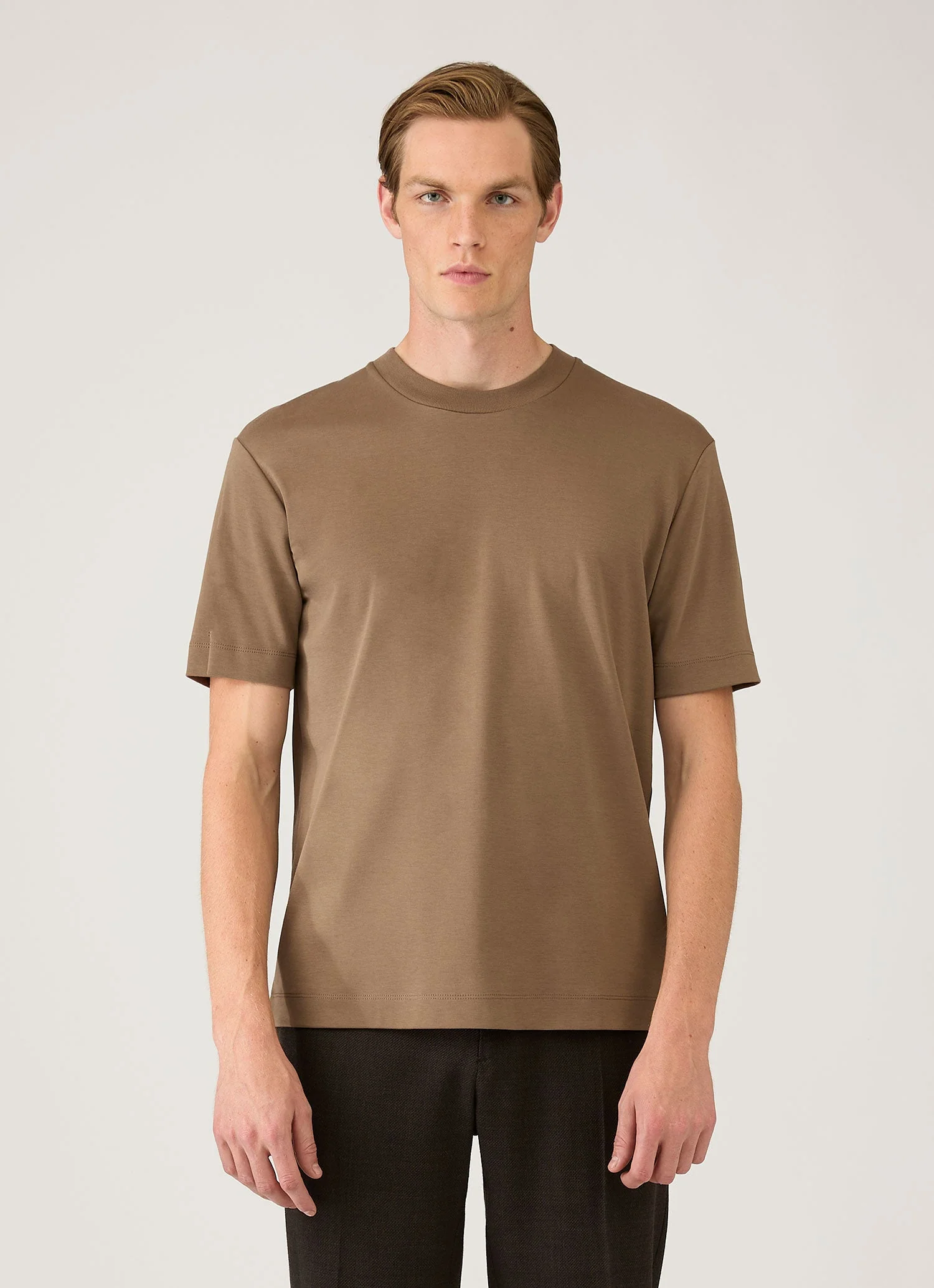 Men's Relaxed Fit Heavyweight T-shirt in Dark Cedar - Image 2