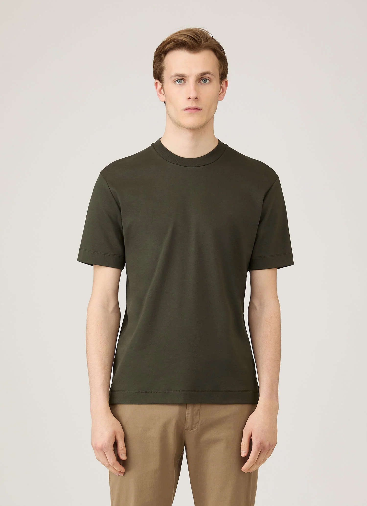 Men's Relaxed Fit Heavyweight T-shirt in Dark Green - Image 2