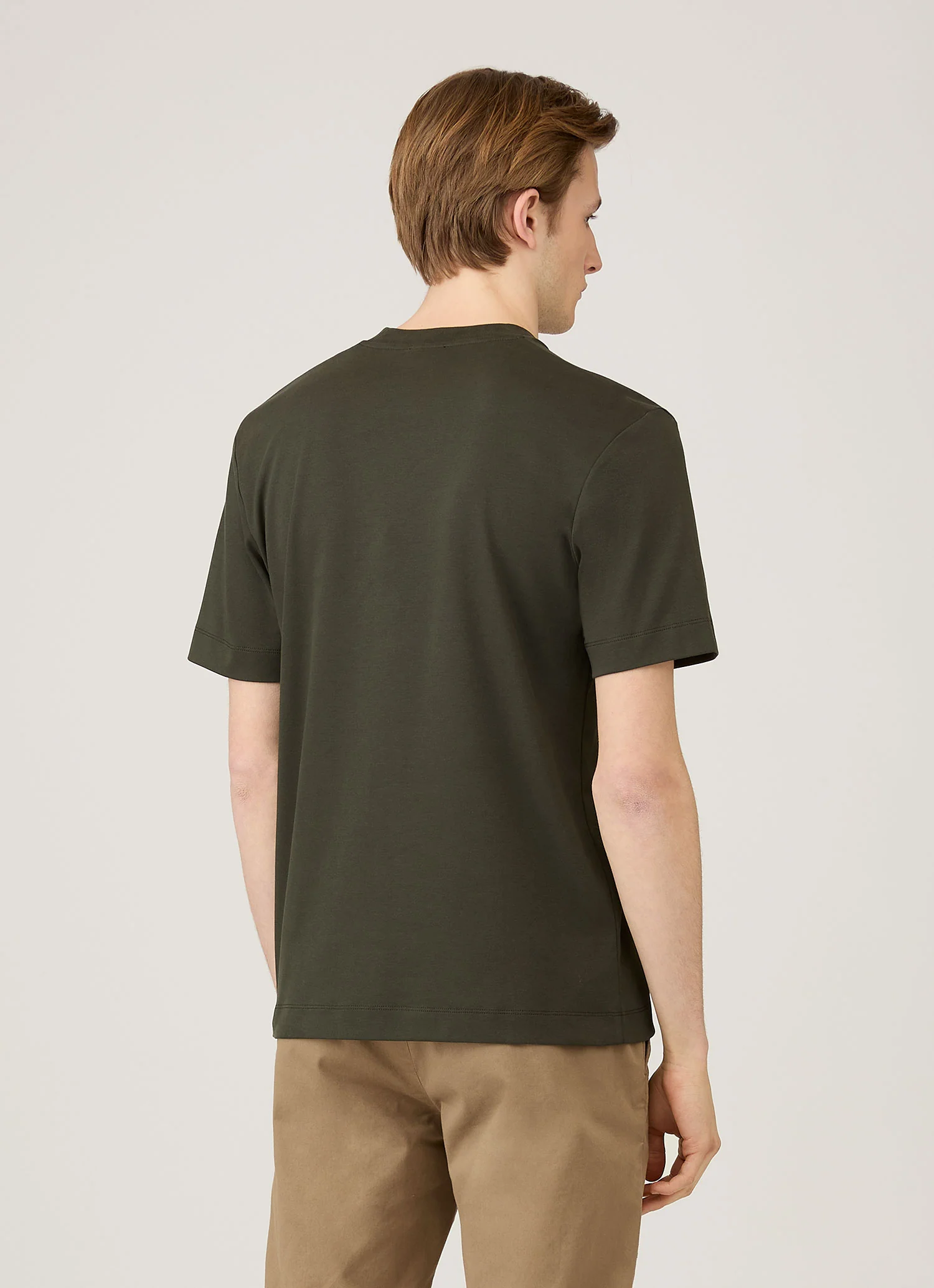 Men's Relaxed Fit Heavyweight T-shirt in Dark Green - Image 5