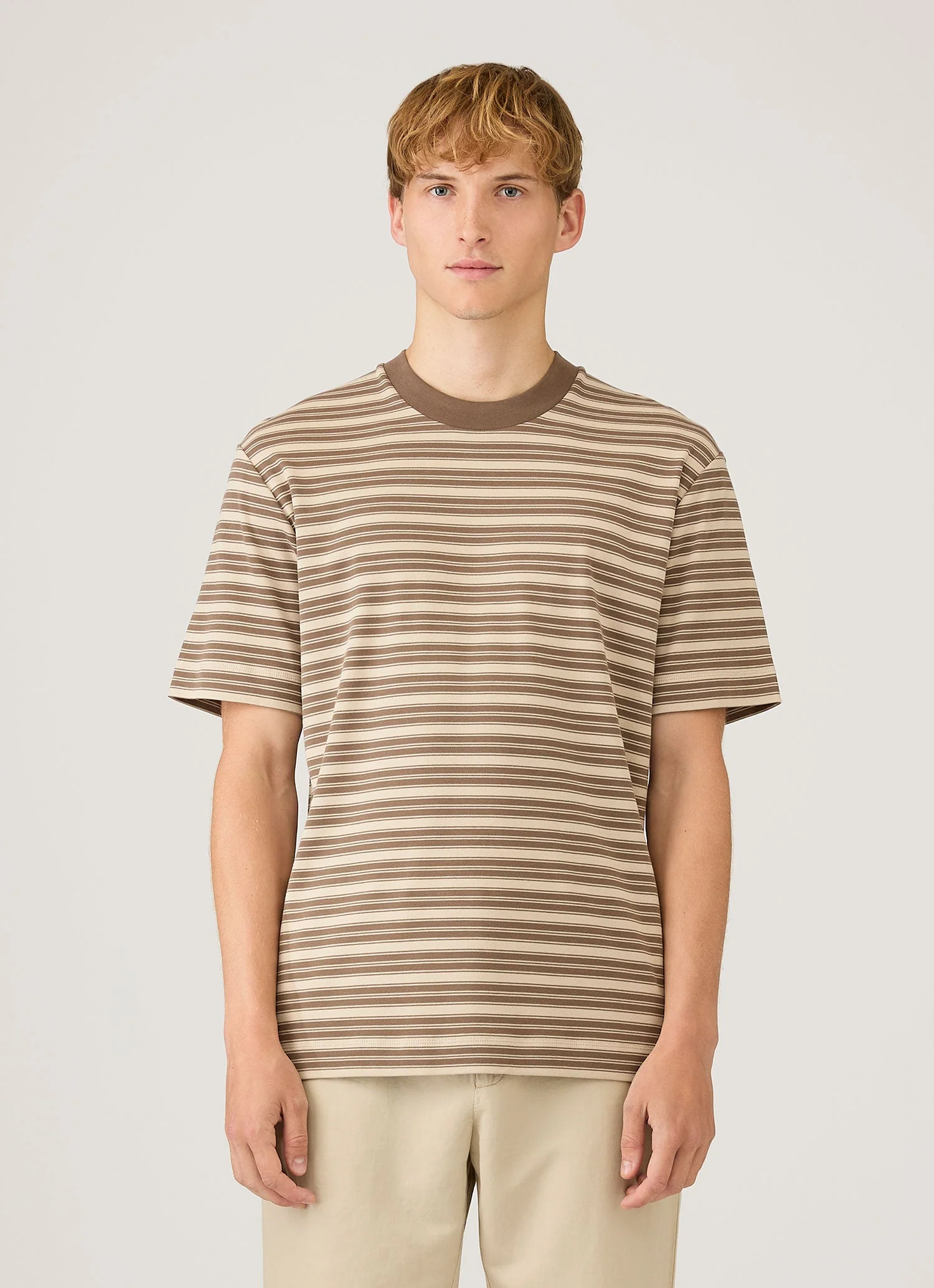 Men's Relaxed Fit Heavyweight T-shirt in Hazelwood/Dark Cedar - Image 2