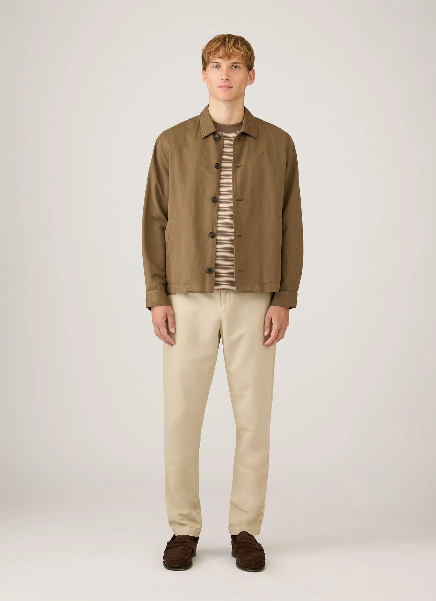 Men's Relaxed Fit Heavyweight T-shirt in Hazelwood/Dark Cedar - Image 3
