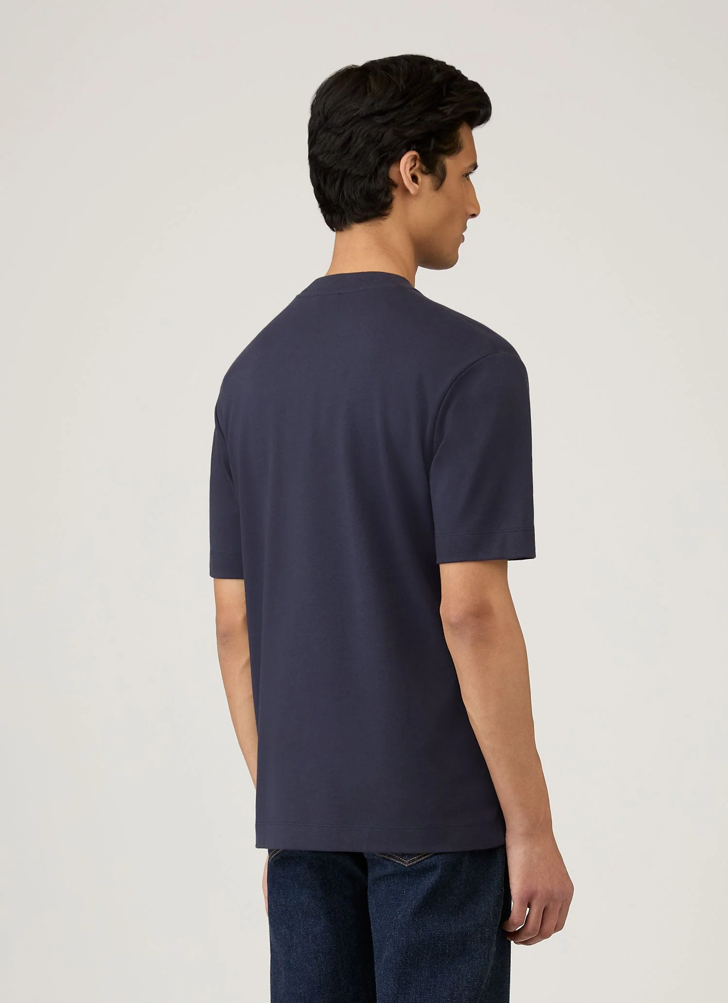 Men's Relaxed Fit Heavyweight T-shirt in Navy - Image 5