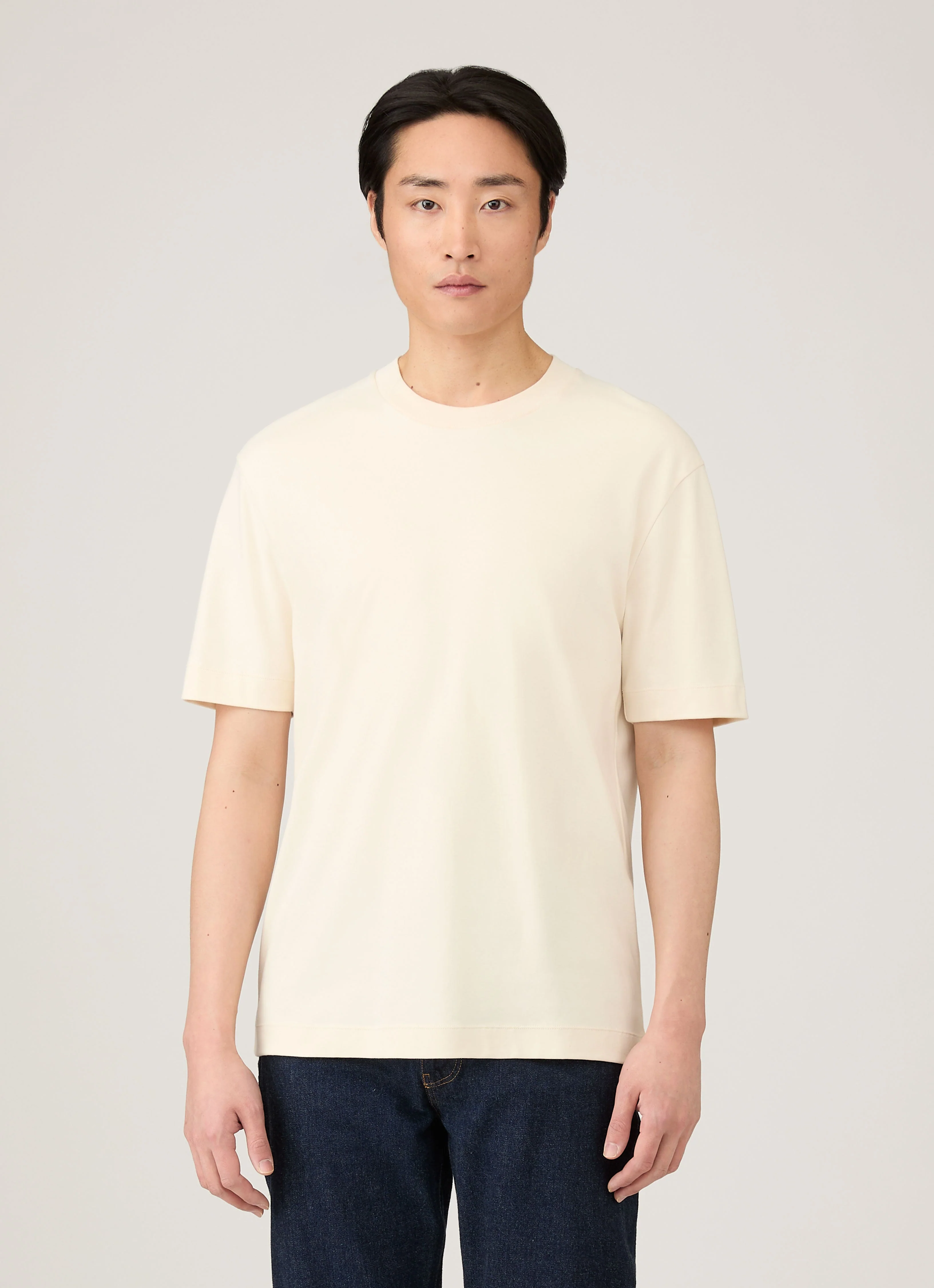 Men's Relaxed Fit Heavyweight T-shirt in Undyed - Image 2