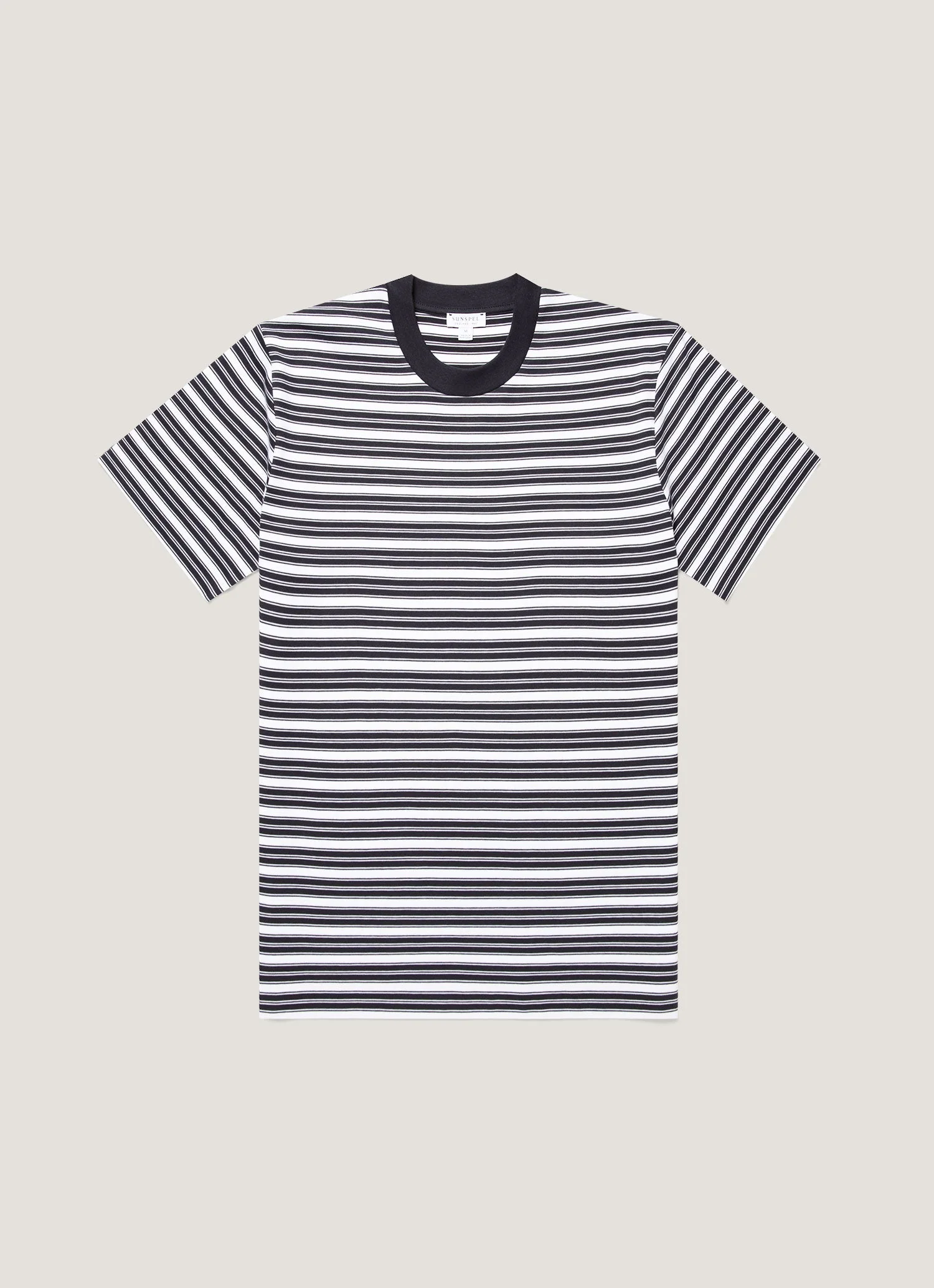 Men's Relaxed Fit Heavyweight T-shirt in White/Navy