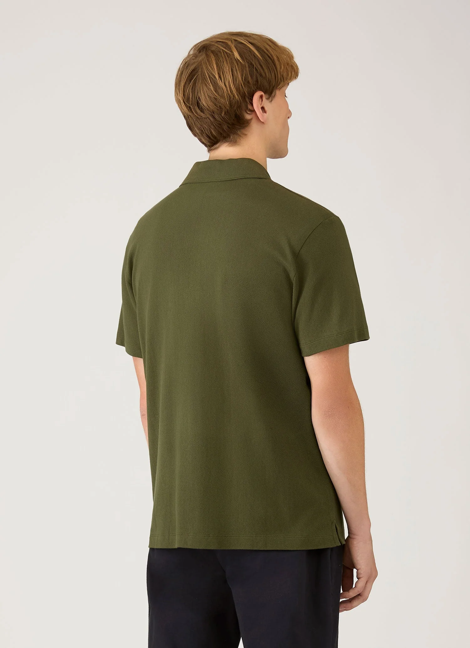 Men's Riviera Camp Collar Shirt in Deep Olive - Image 5
