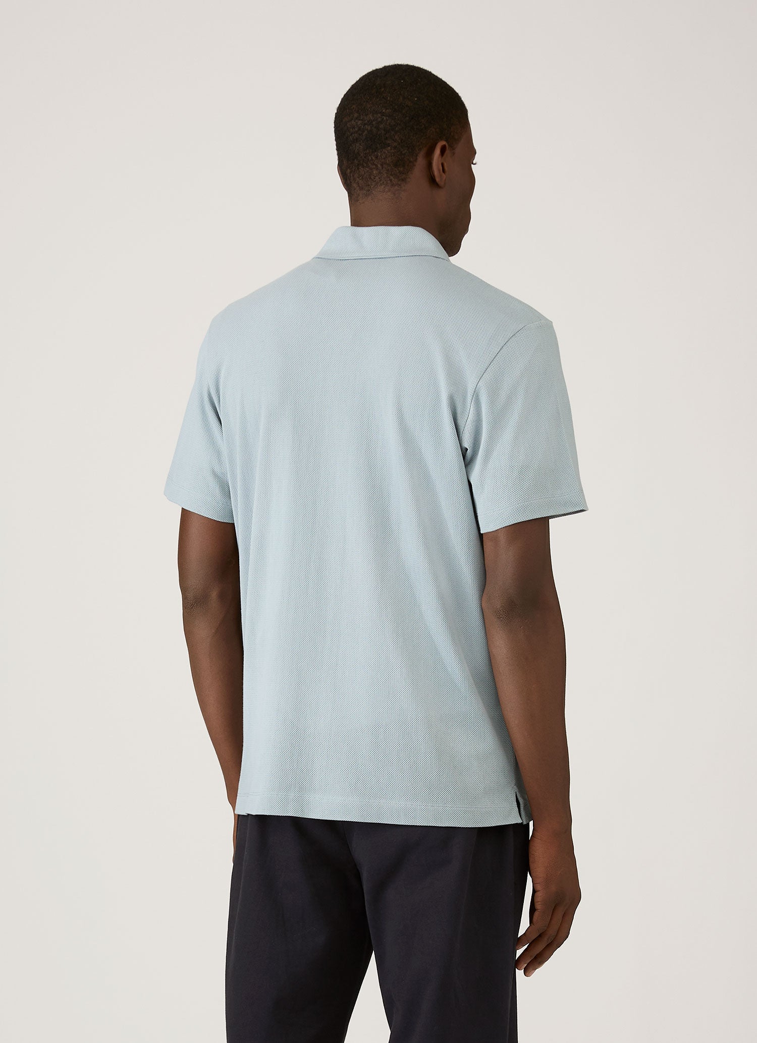 Men's Riviera Camp Collar Shirt in Stone Blue - Image 5