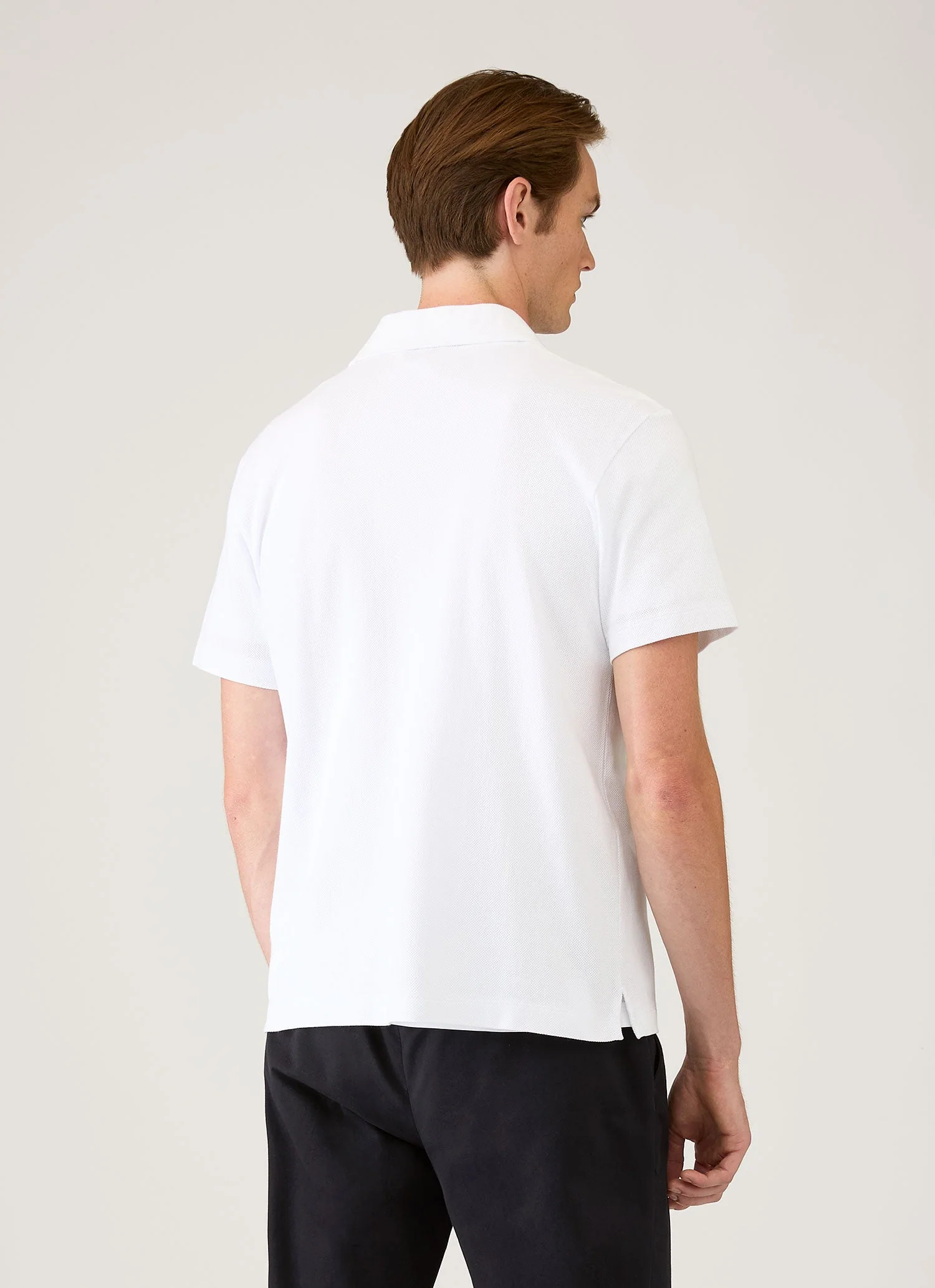 Men's Riviera Camp Collar Shirt in White - Image 5