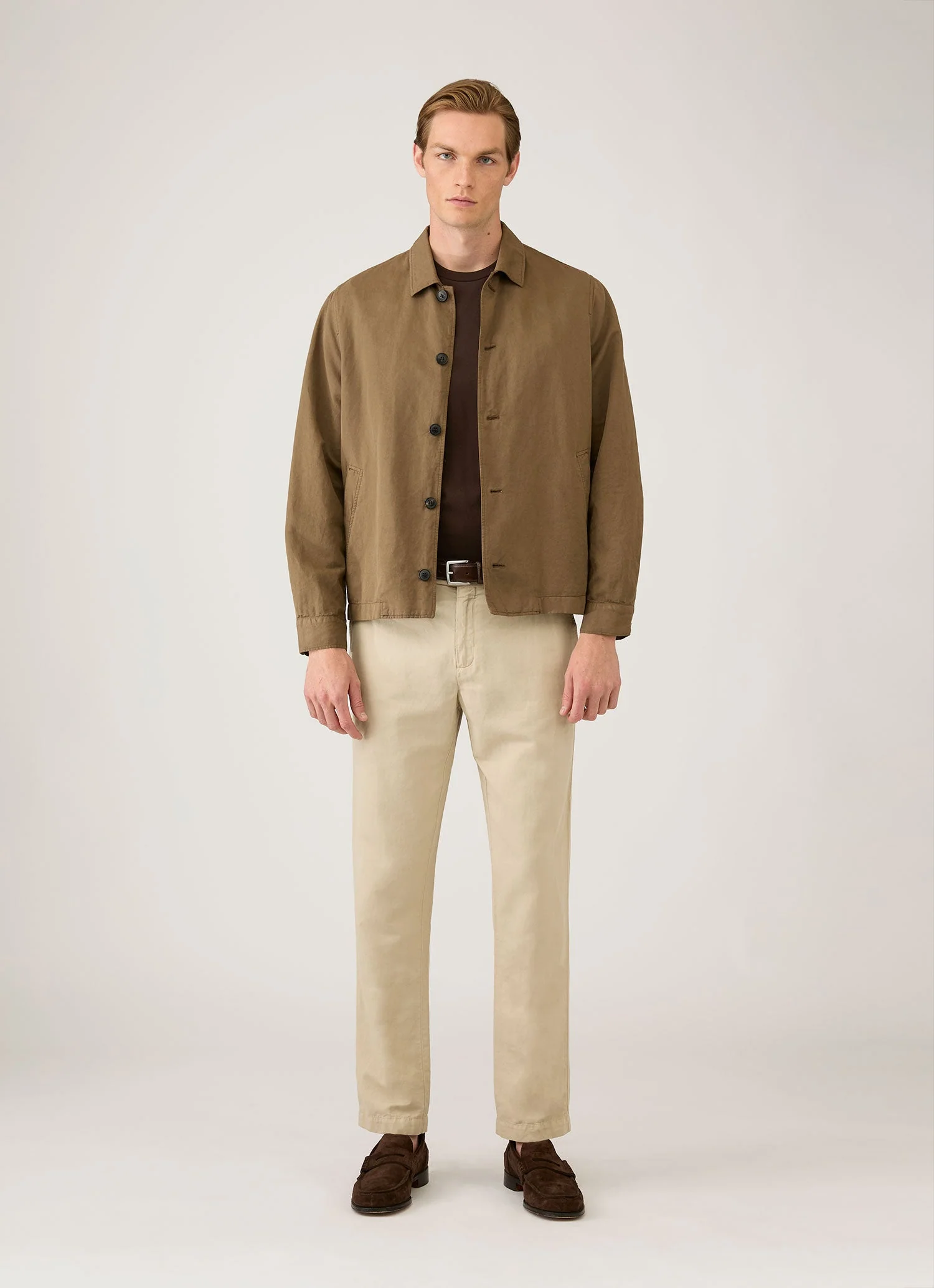 Men's Riviera Midweight T-shirt in Dark Chocolate - Image 3