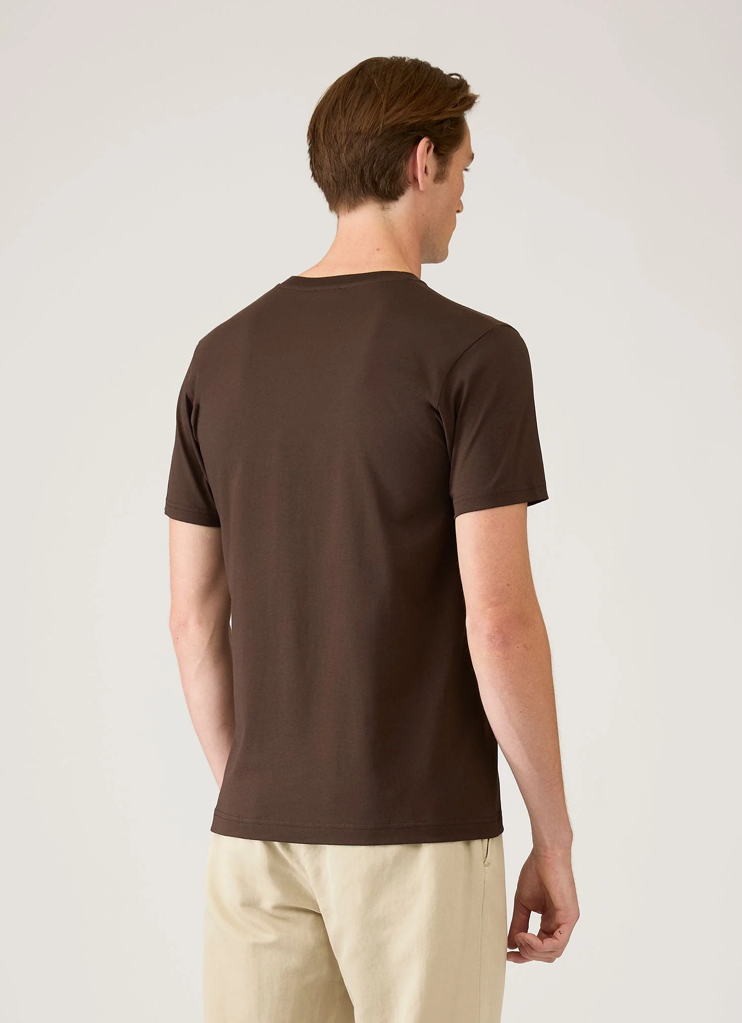 Men's Riviera Midweight T-shirt in Dark Chocolate - Image 5