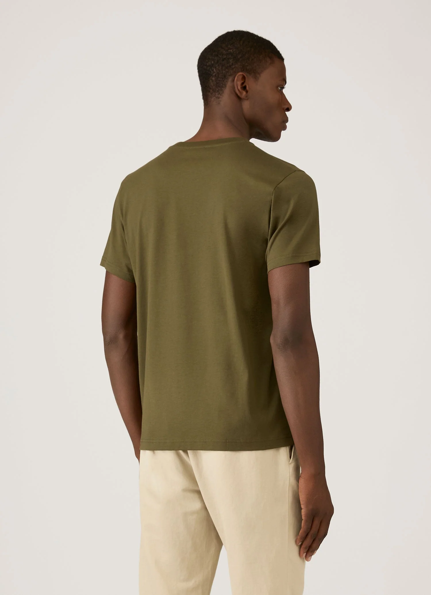 Men's Riviera Midweight T-shirt in Deep Olive - Image 5