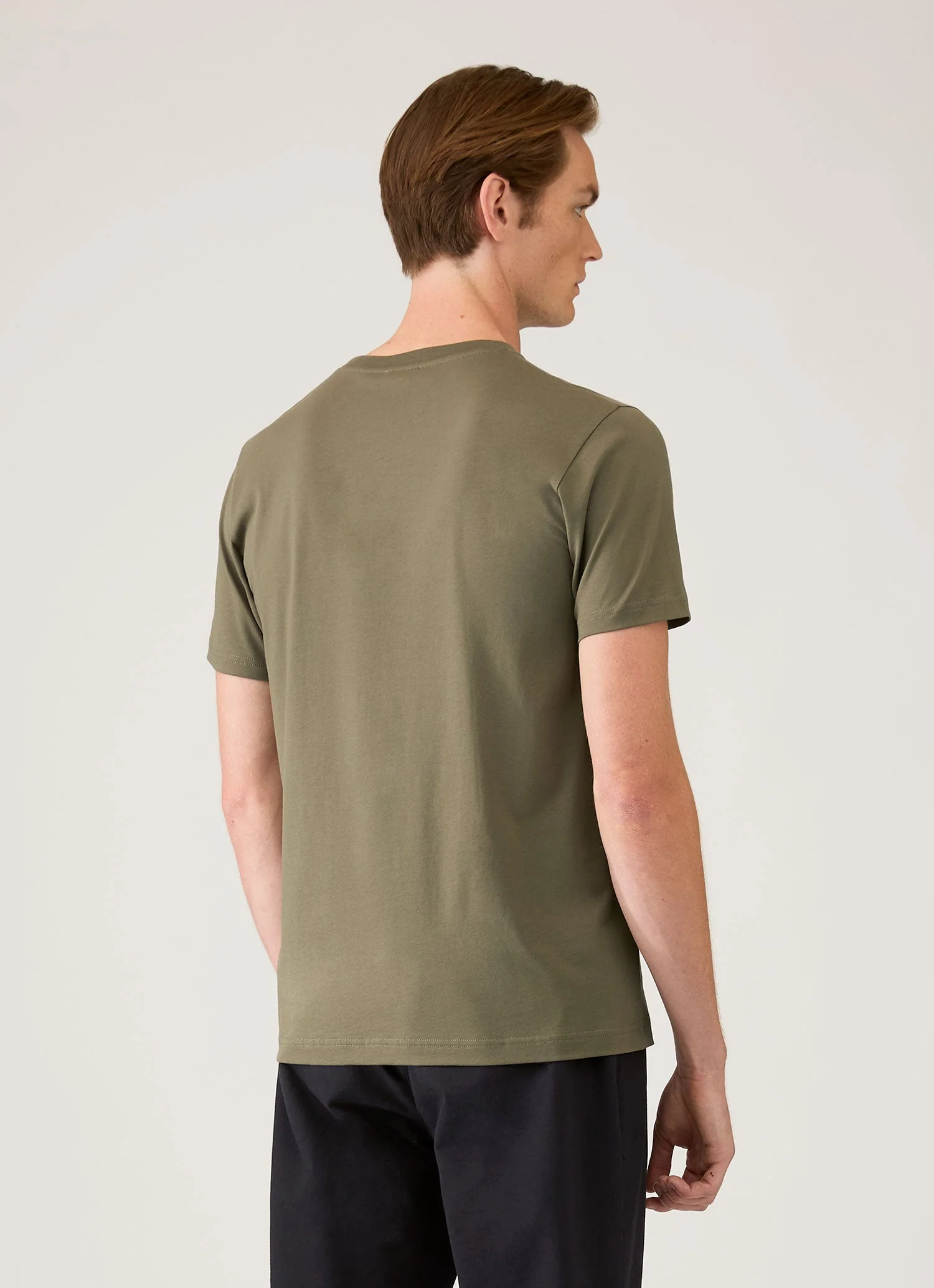 Men's Riviera Midweight T-shirt in Khaki - Image 5