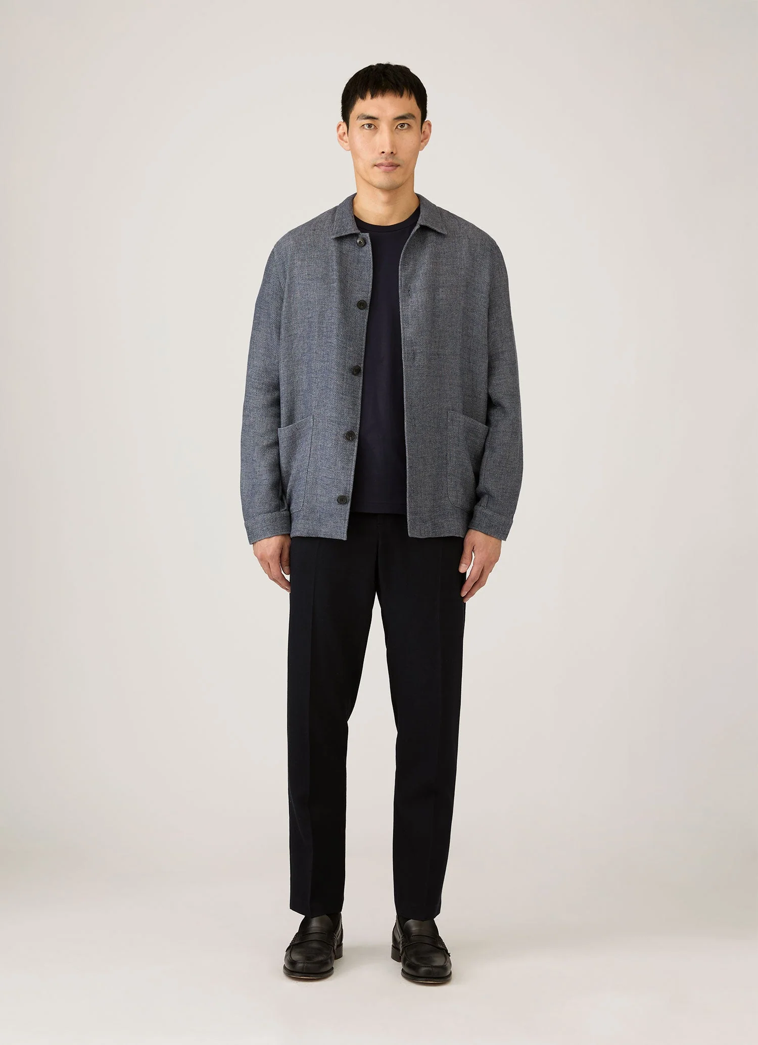 Men's Riviera Midweight T-shirt in Midnight Navy - Image 3