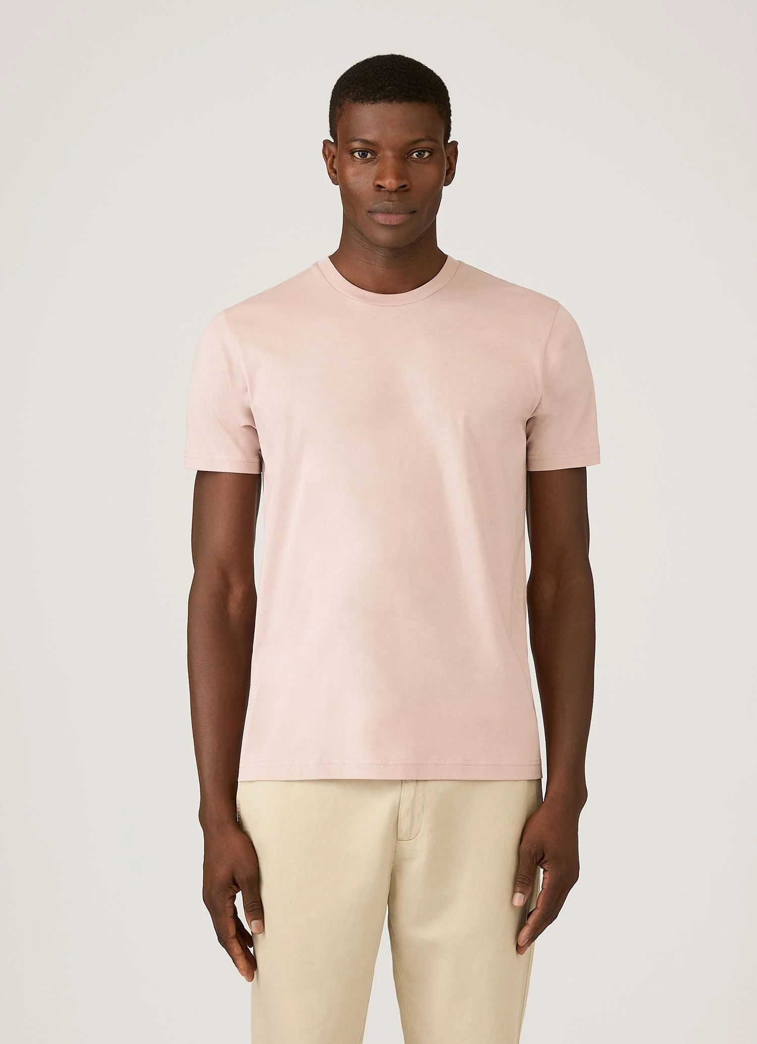 Men's Riviera Midweight T-shirt in Pale Pink - Image 2
