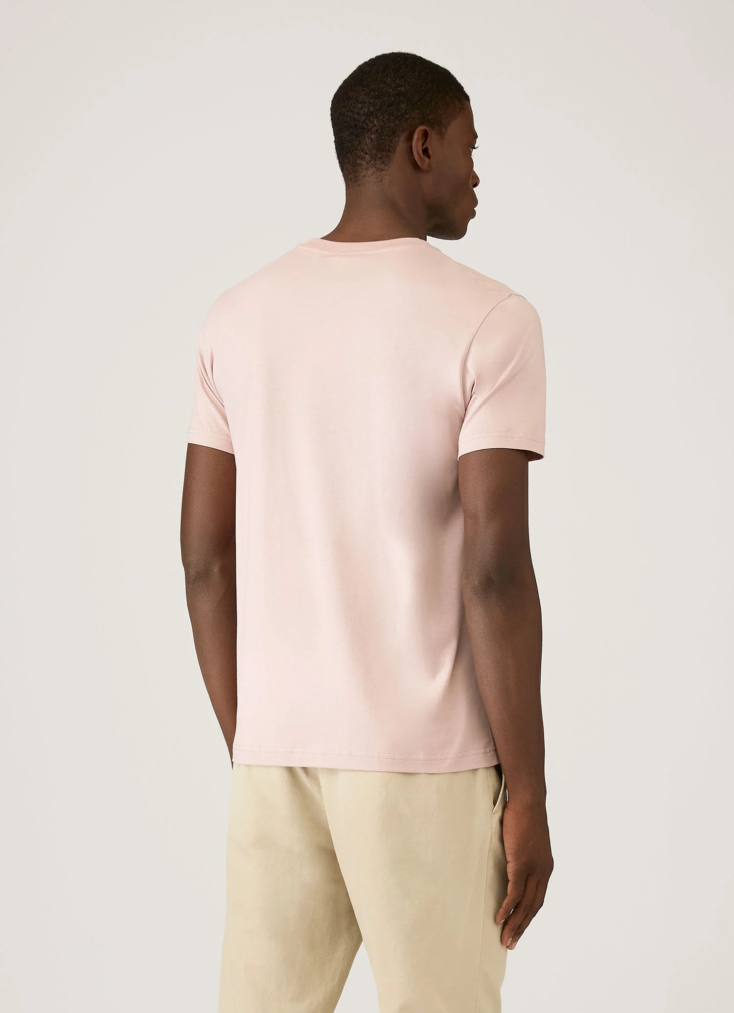 Men's Riviera Midweight T-shirt in Pale Pink - Image 5