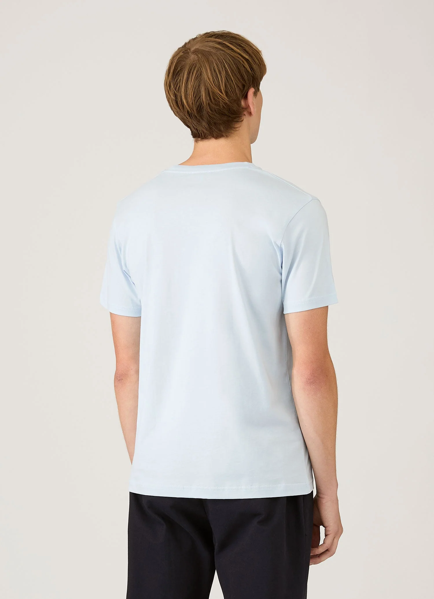 Men's Riviera Midweight T-shirt in Pastel Blue - Image 5