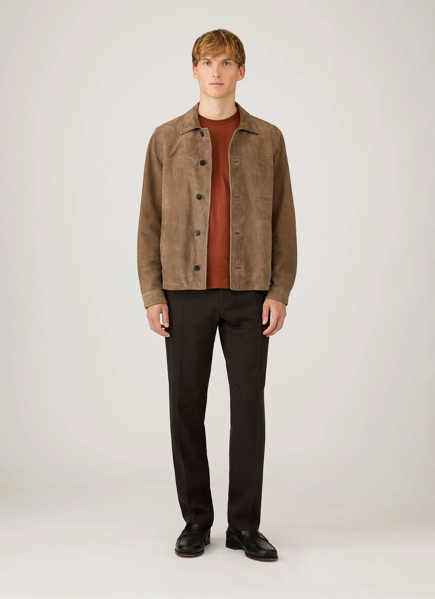 Men's Riviera Midweight T-shirt in Rust - Image 3