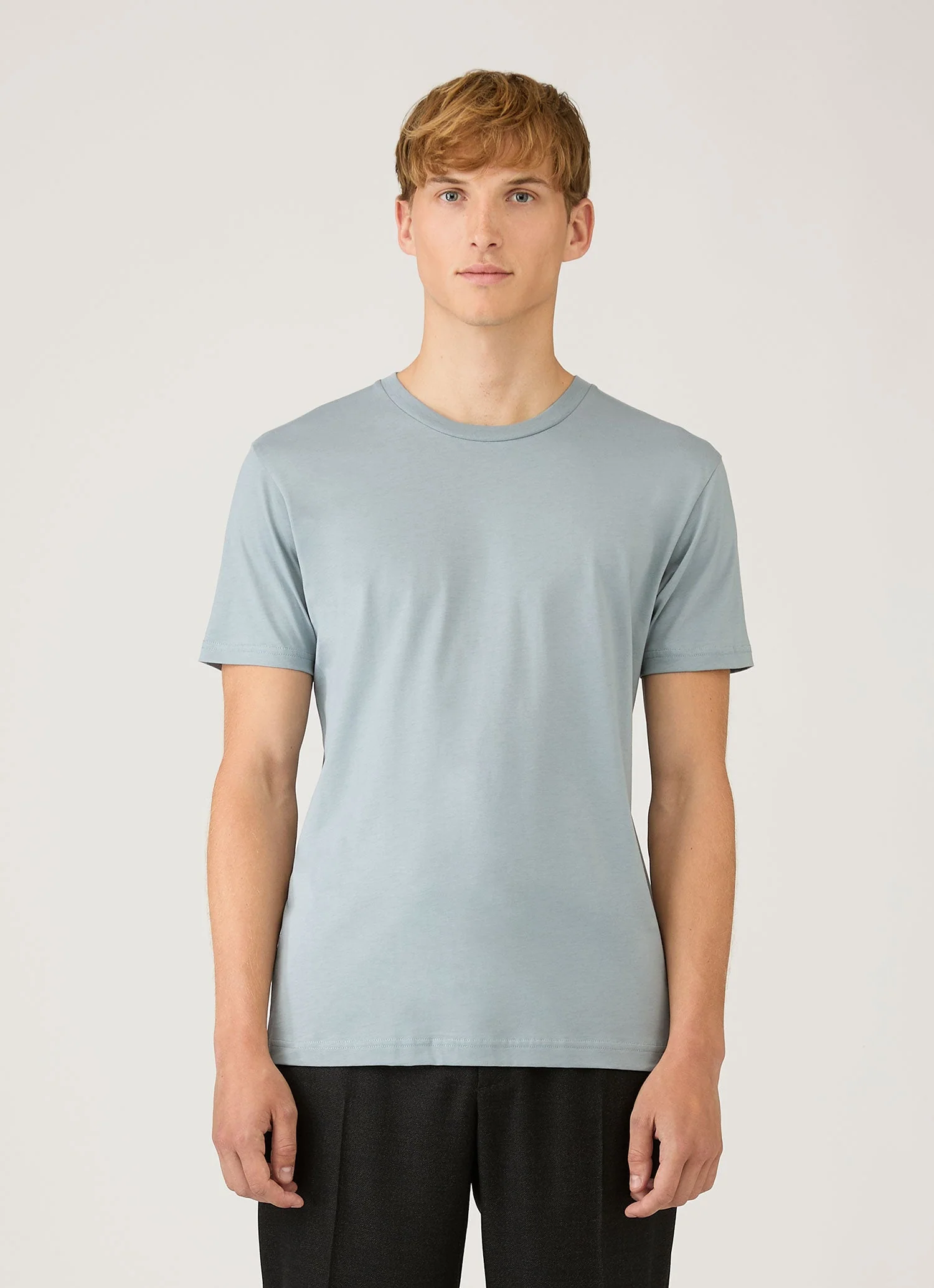 Men's Riviera Midweight T-shirt in Stone Blue - Image 2