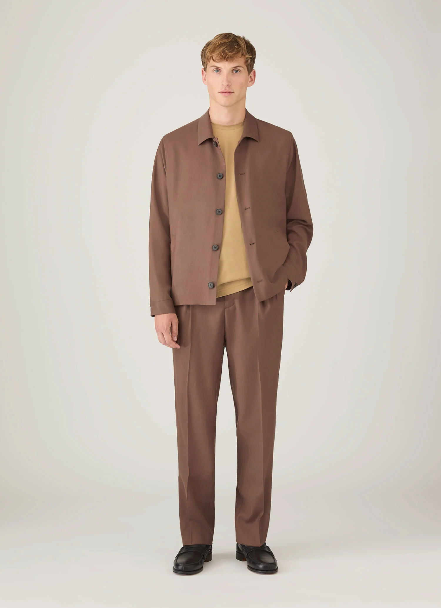 Men's Riviera Midweight T-shirt in Tan - Image 3