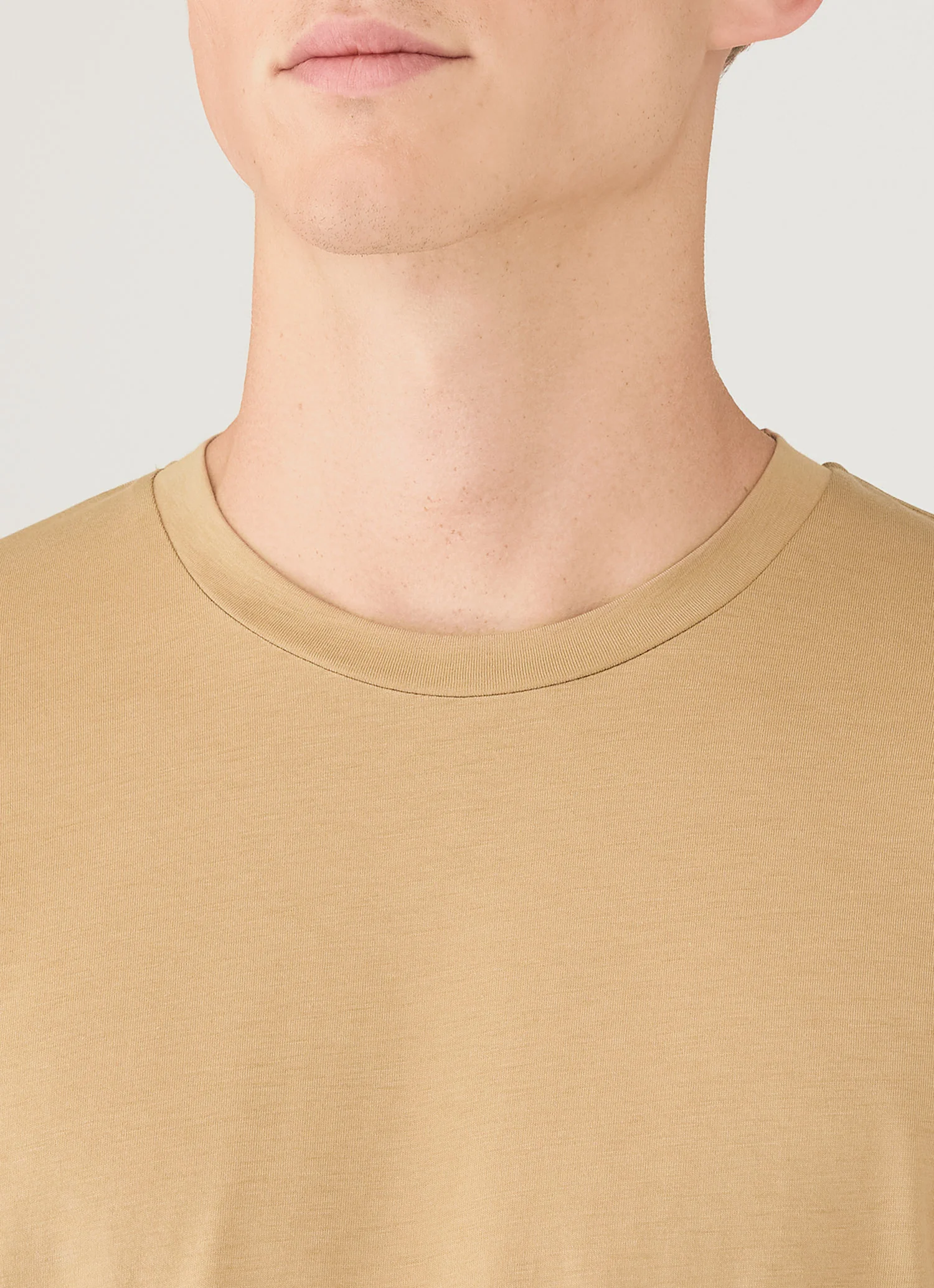 Men's Riviera Midweight T-shirt in Tan - Image 6