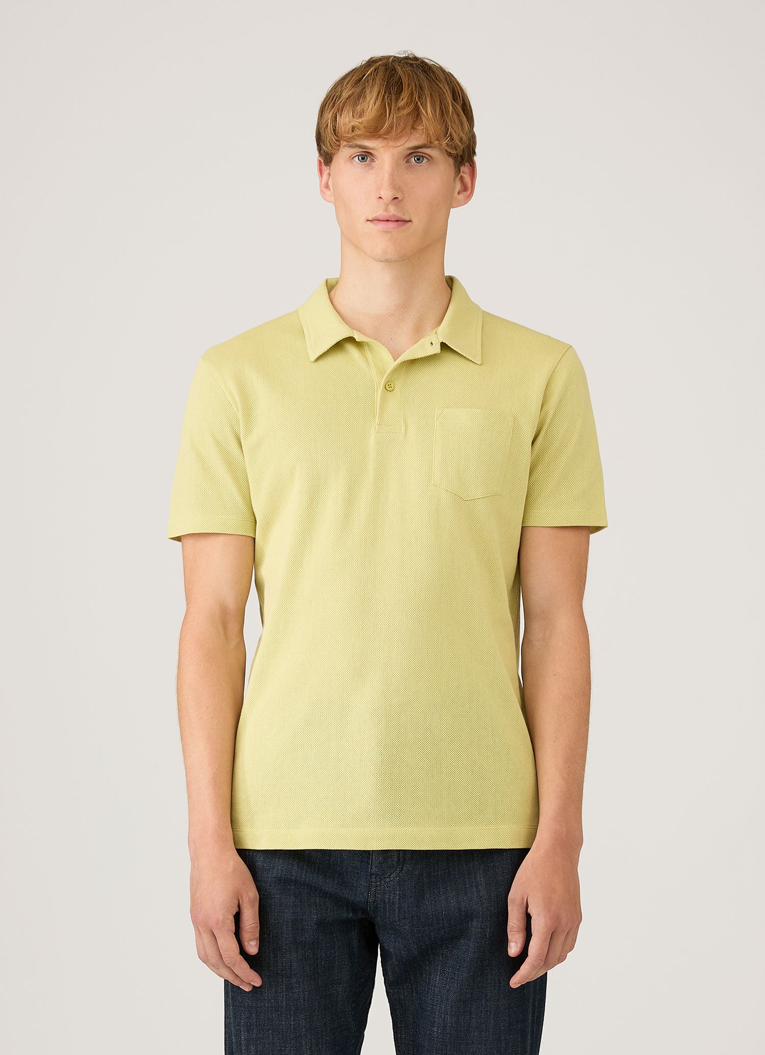 Men's Riviera Polo Shirt in Avocado - Image 2