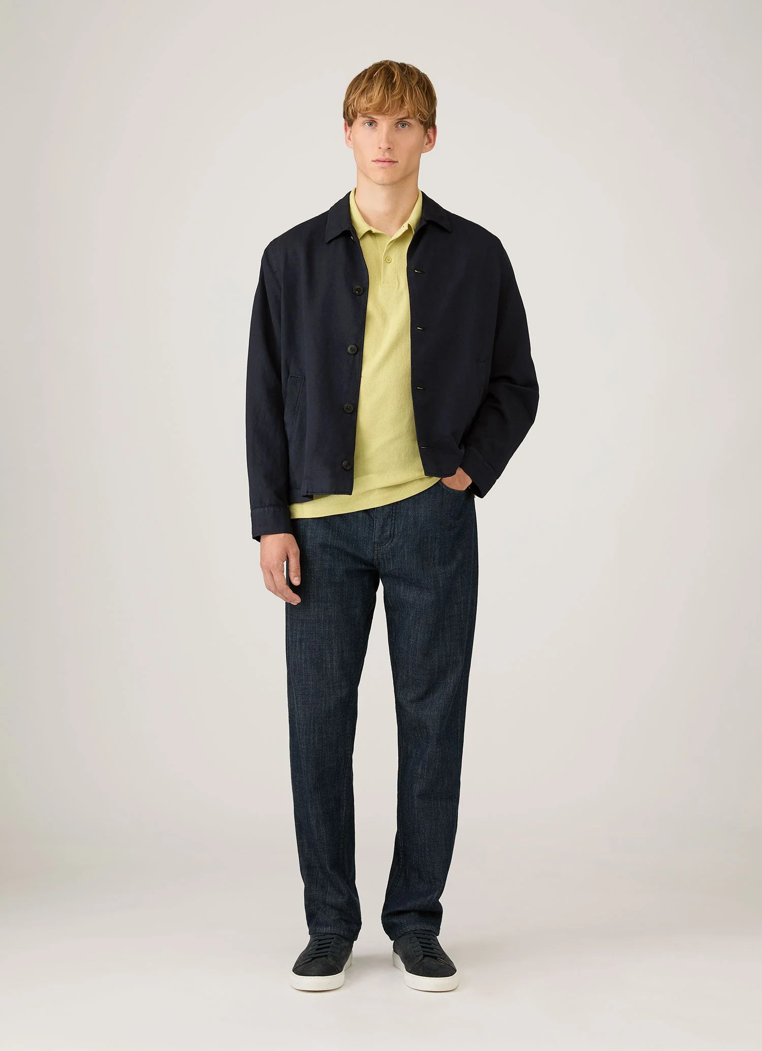 Men's Riviera Polo Shirt in Avocado - Image 3