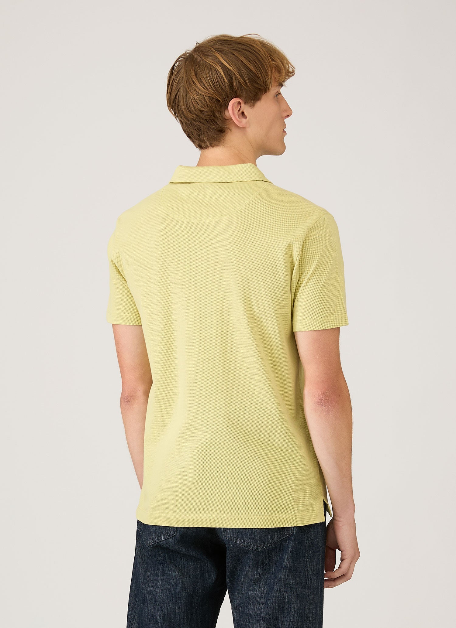 Men's Riviera Polo Shirt in Avocado - Image 5