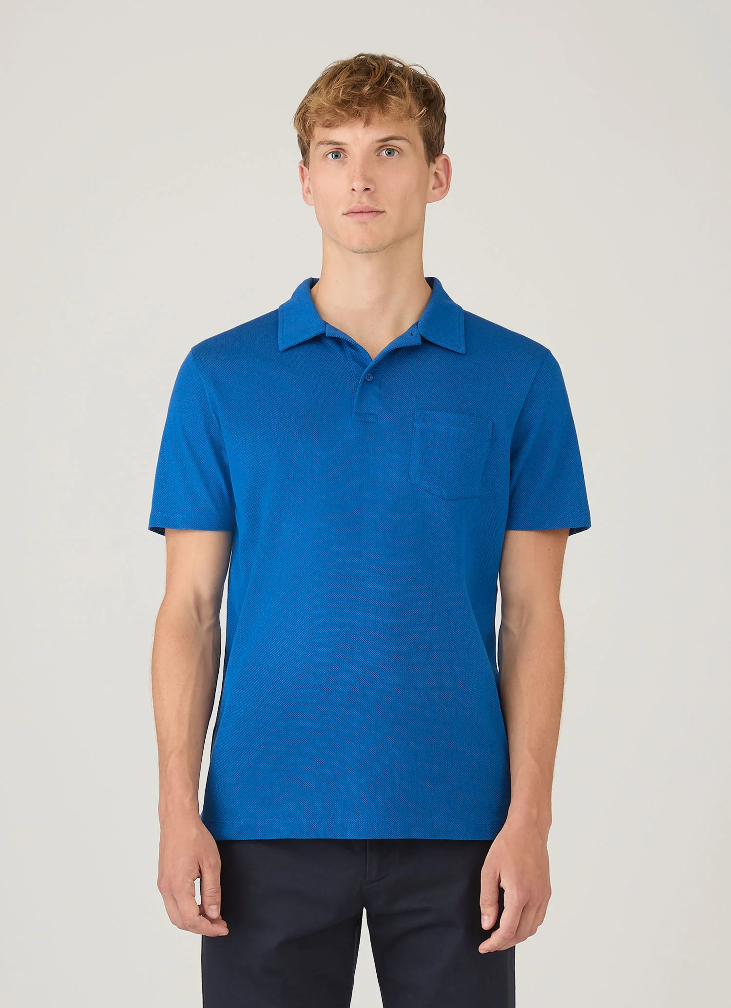 Men's Riviera Polo Shirt in Cobalt - Image 2