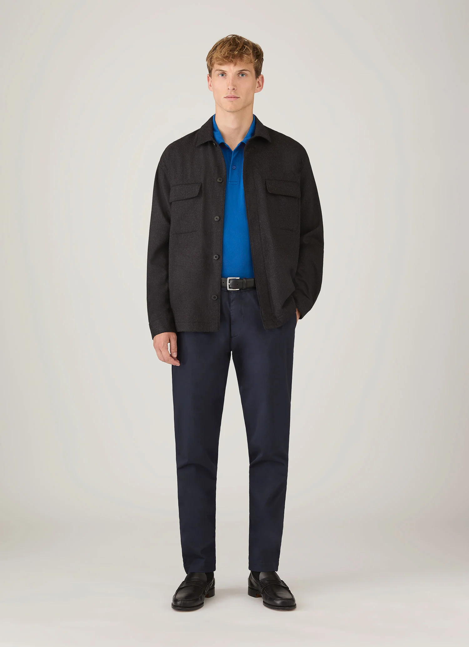 Men's Riviera Polo Shirt in Cobalt - Image 3