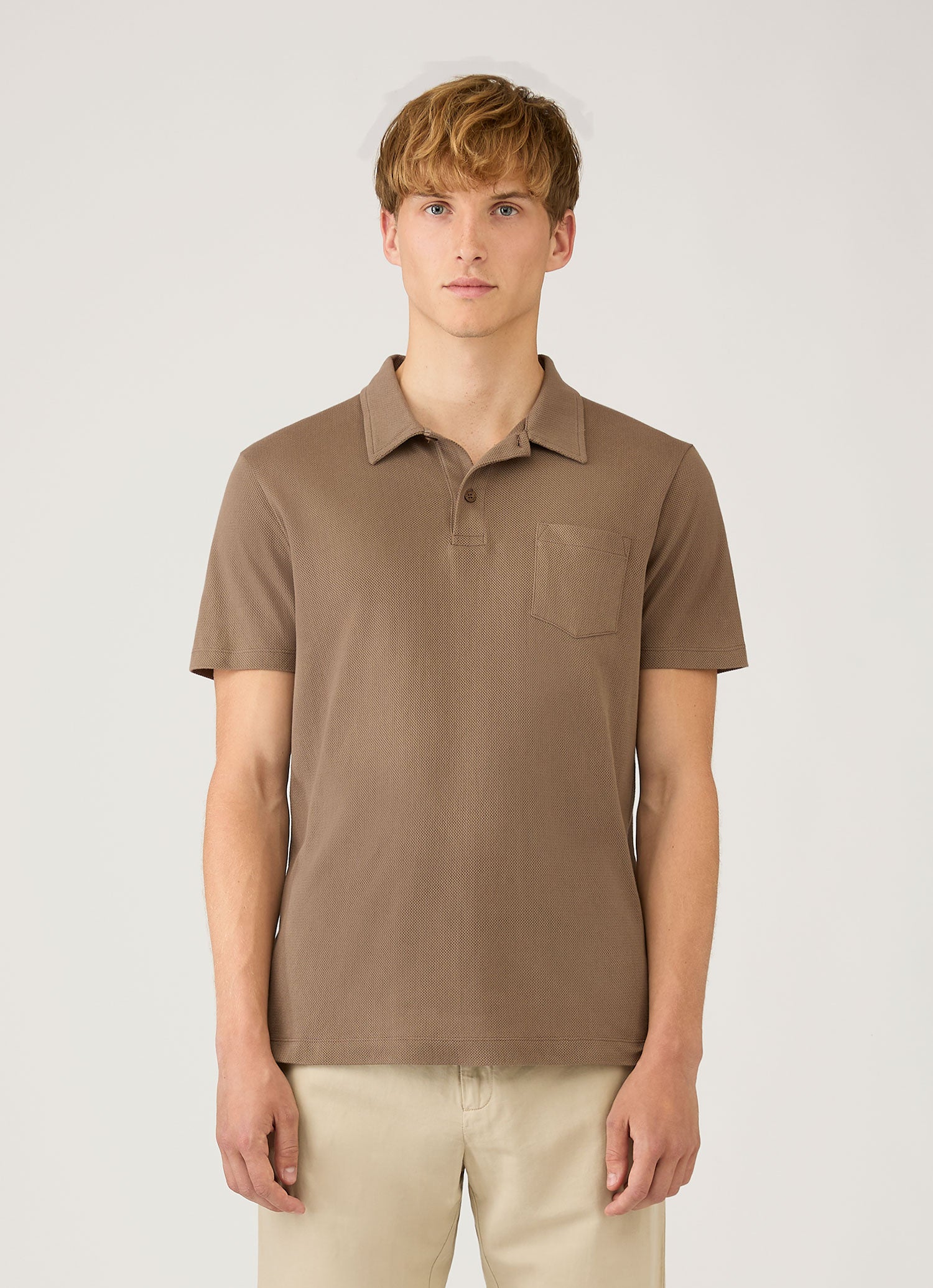 Men's Riviera Polo Shirt in Dark Cedar - Image 2