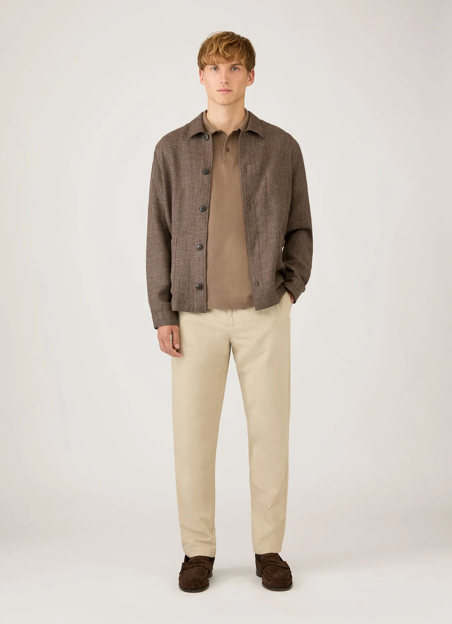 Men's Riviera Polo Shirt in Dark Cedar - Image 3