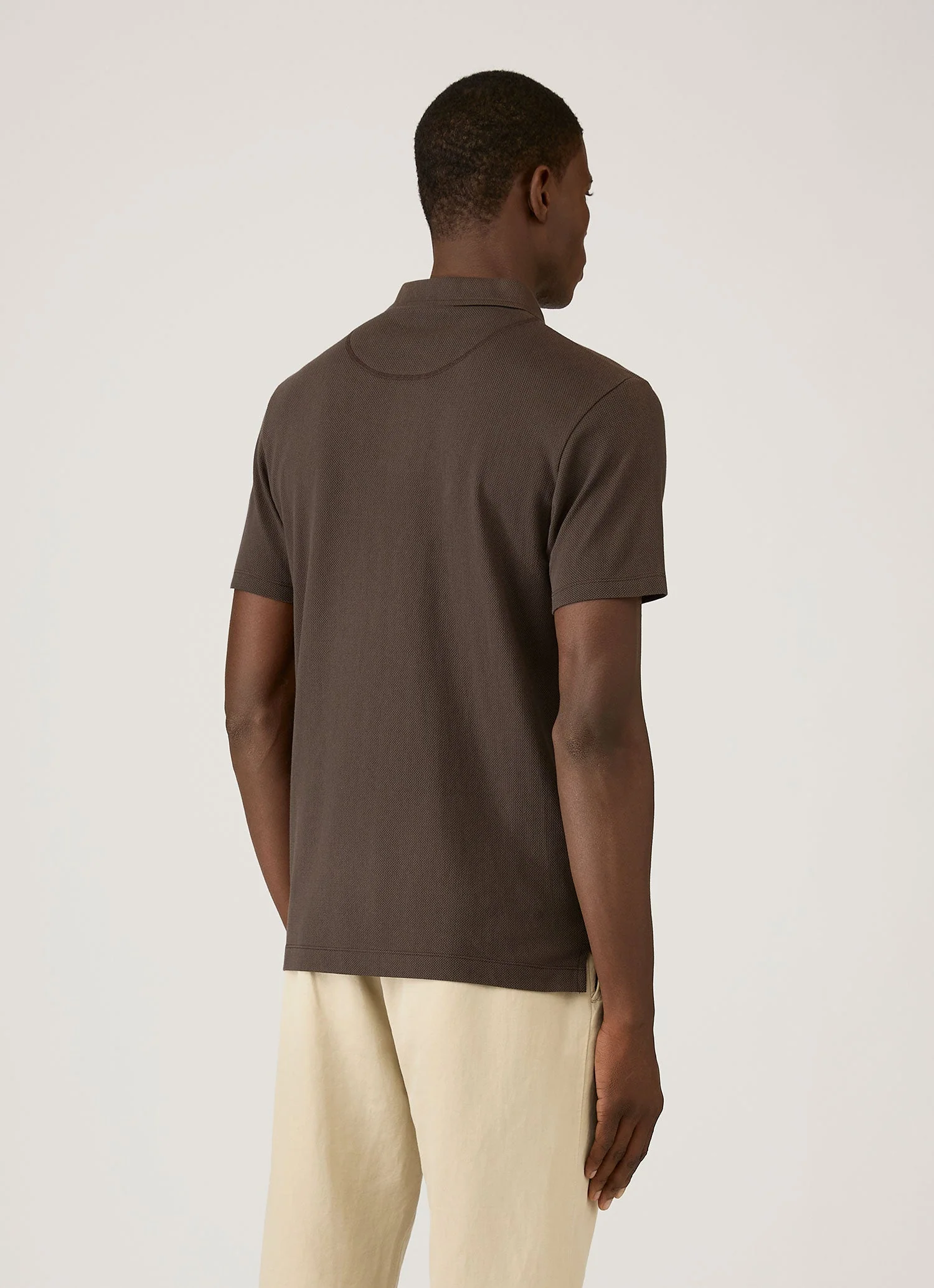Men's Riviera Polo Shirt in Dark Chocolate - Image 5