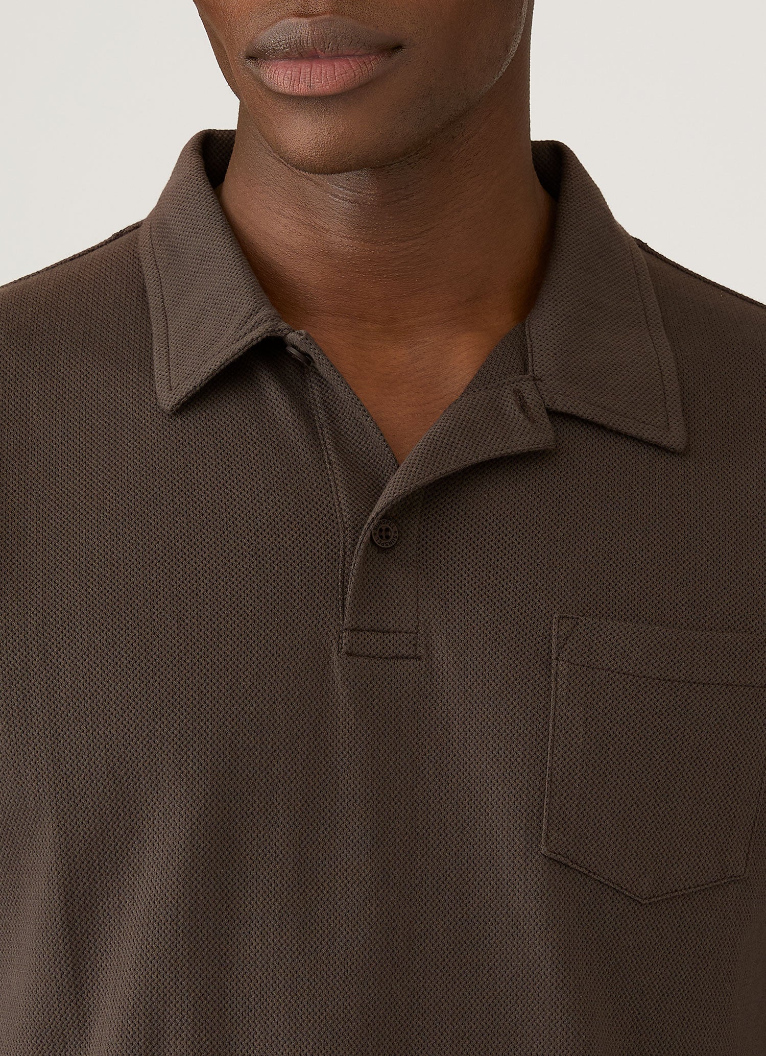 Men's Riviera Polo Shirt in Dark Chocolate - Image 6