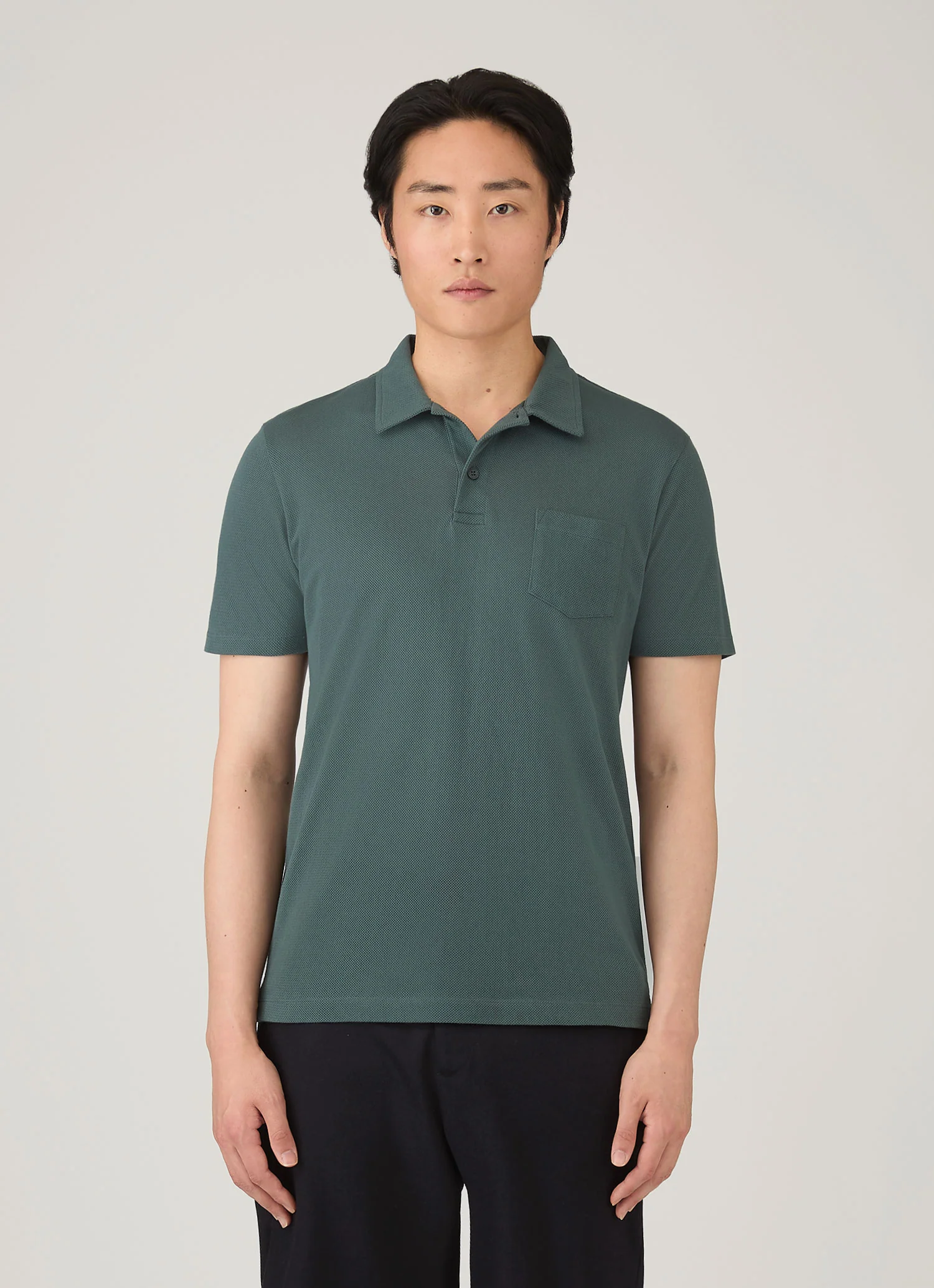 Men's Riviera Polo Shirt in Dark Petrol - Image 2