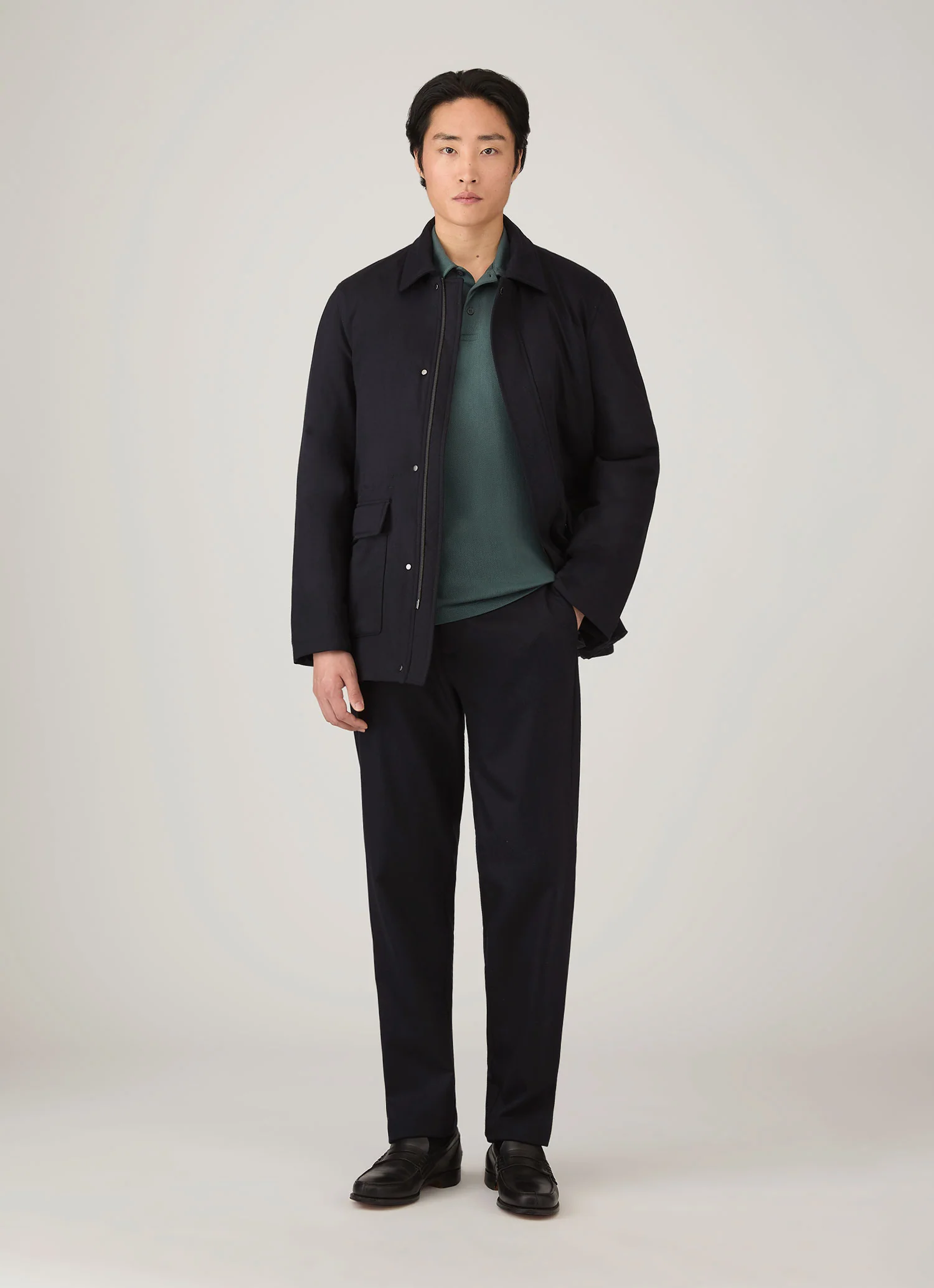 Men's Riviera Polo Shirt in Dark Petrol - Image 3